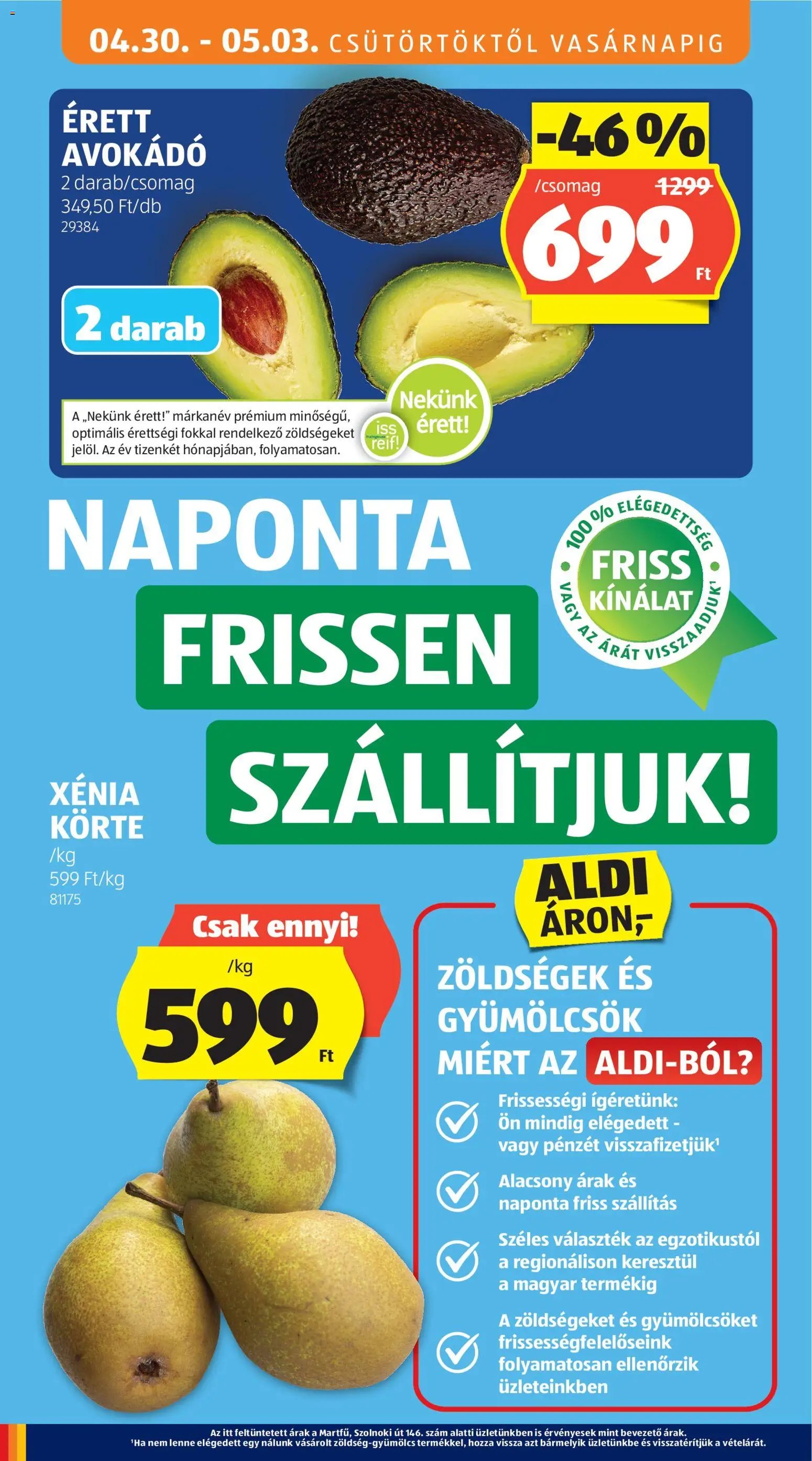 Aldi újság 2026.04.30. Aldi akciós újság (2026-04-30 - 2026-05-06)