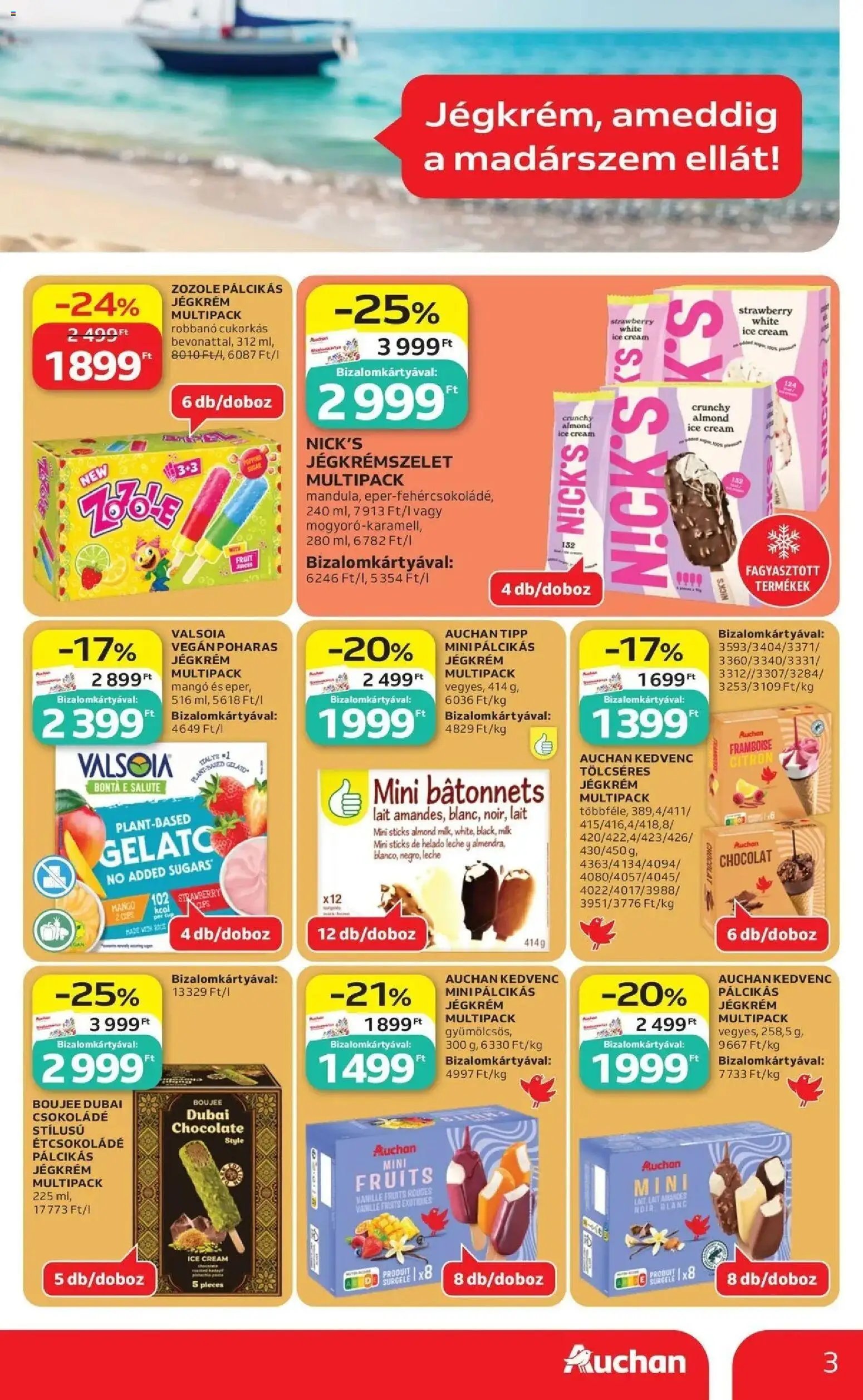 Auchan újság 2026.06.18. Auchan Jégkrémvilág Debrecen