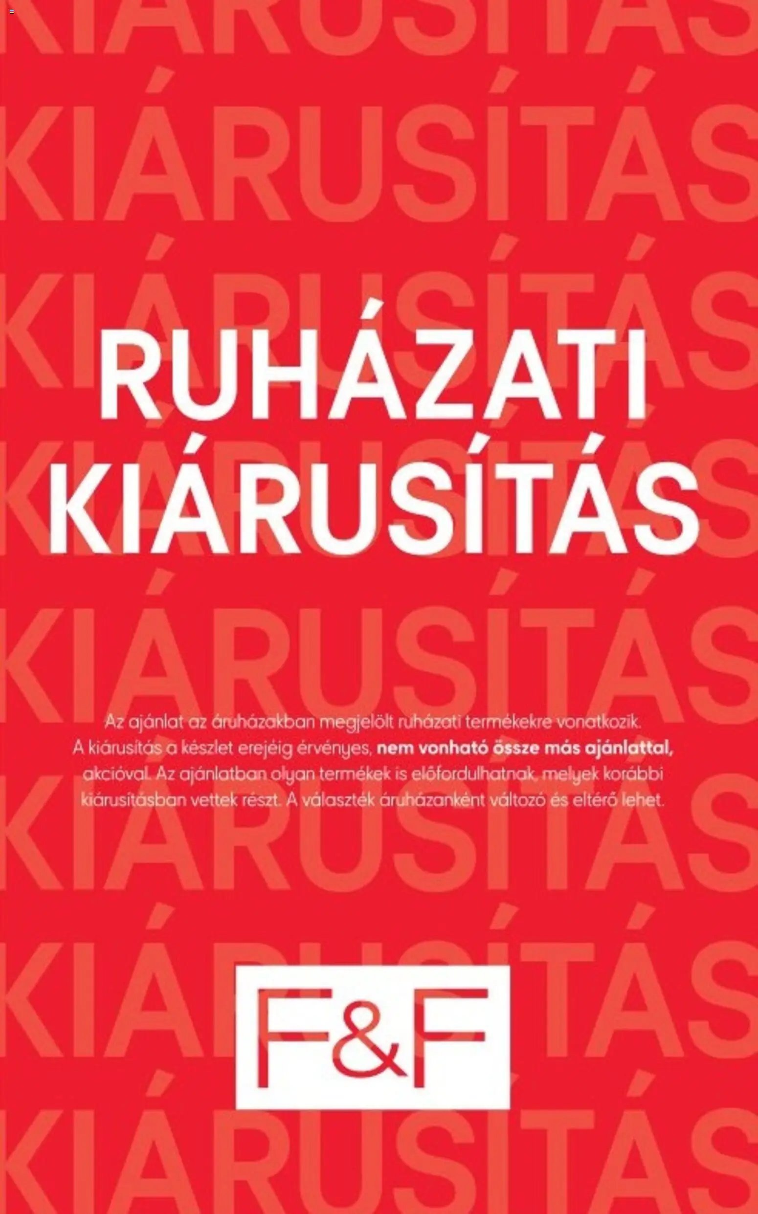 F&F újság 2026.06.25. F&F akciós újság