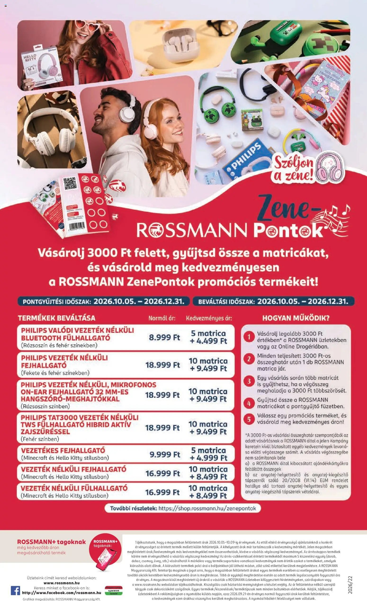 Rossmann újság 2026.10.05. Rossmann akciós újság