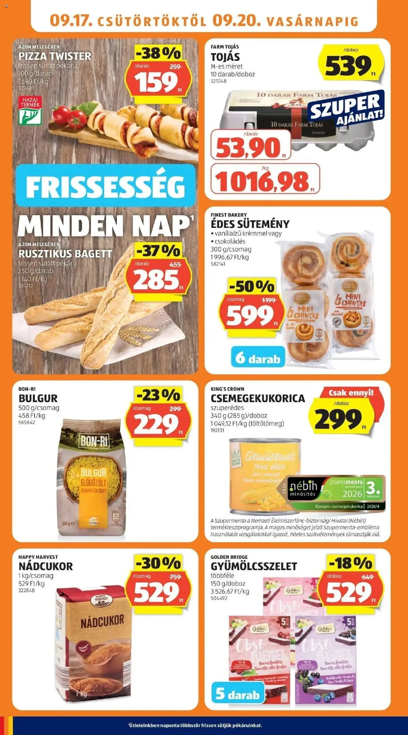 Aldi újság 2026.09.17. Aldi aktuális akciós újság