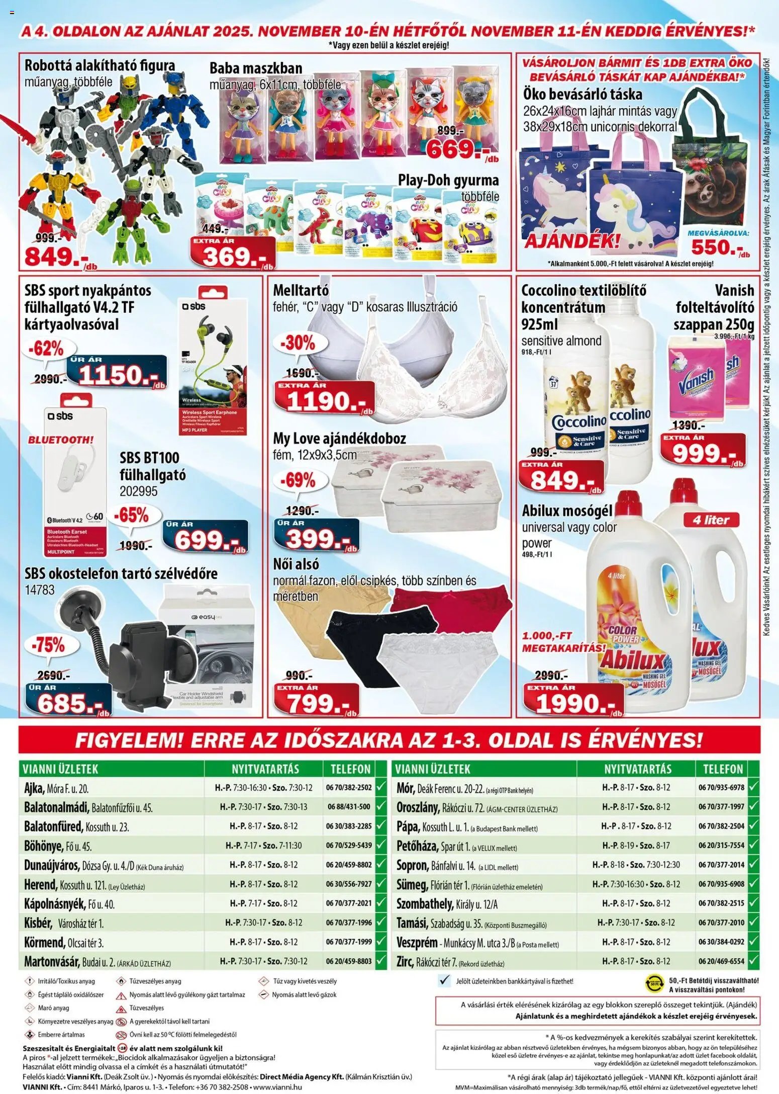 Vianni újság 2025.11.05. Akciós újság Vianni (2025-11-05 - 2025-11-11)