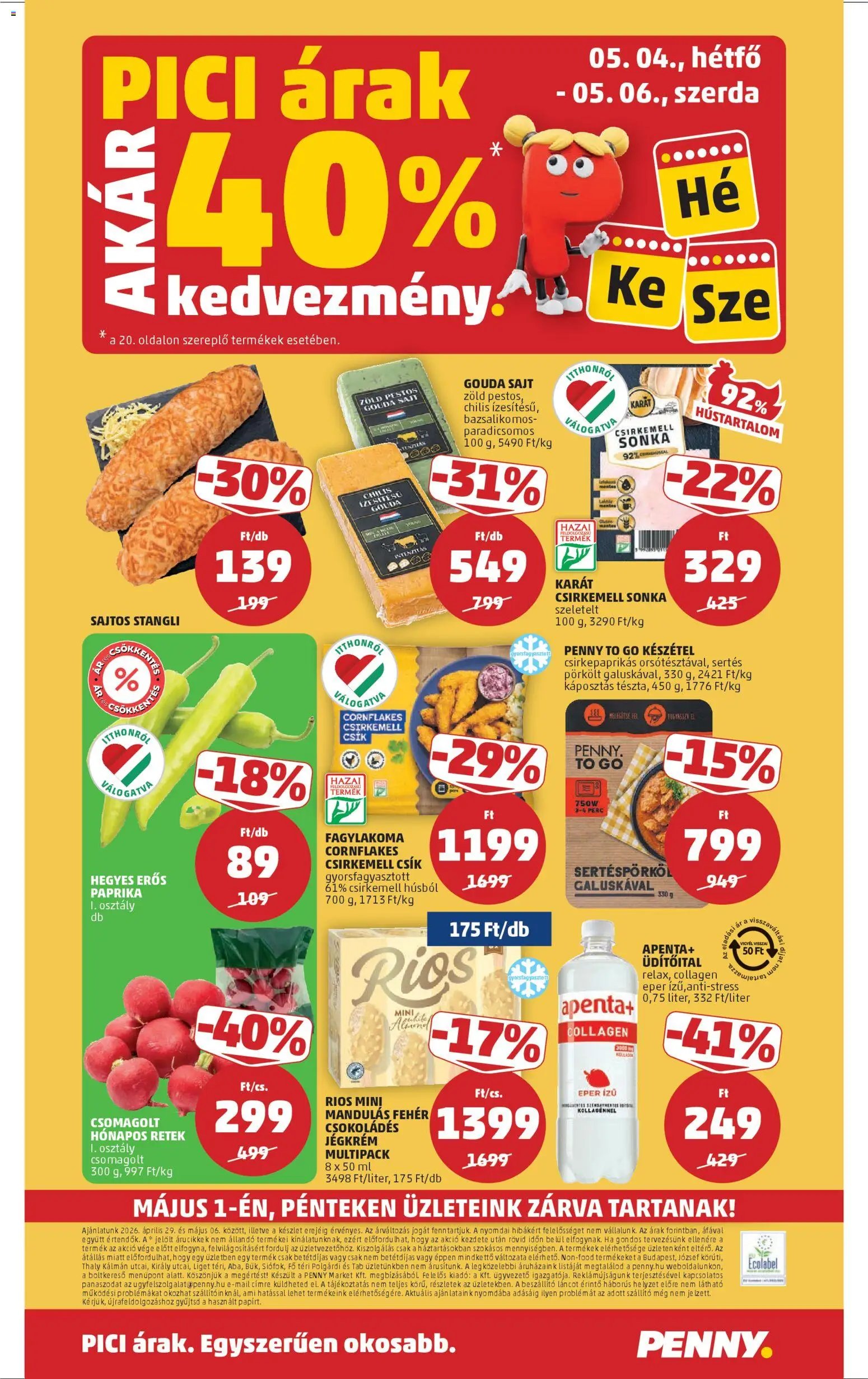 PENNY újság 2026.04.29. PENNY akciós újság (2026-04-29 - 2026-05-06)