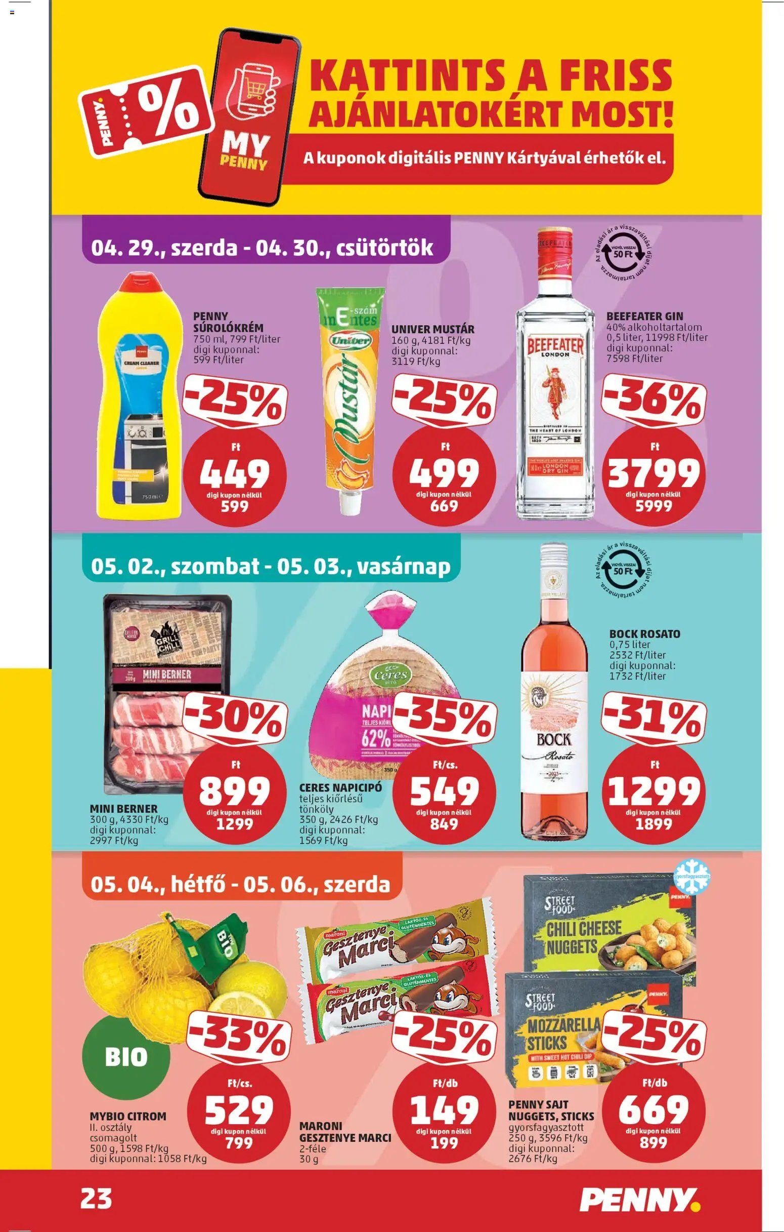 PENNY újság 2026.04.29. PENNY akciós újság (2026-04-29 - 2026-05-06)
