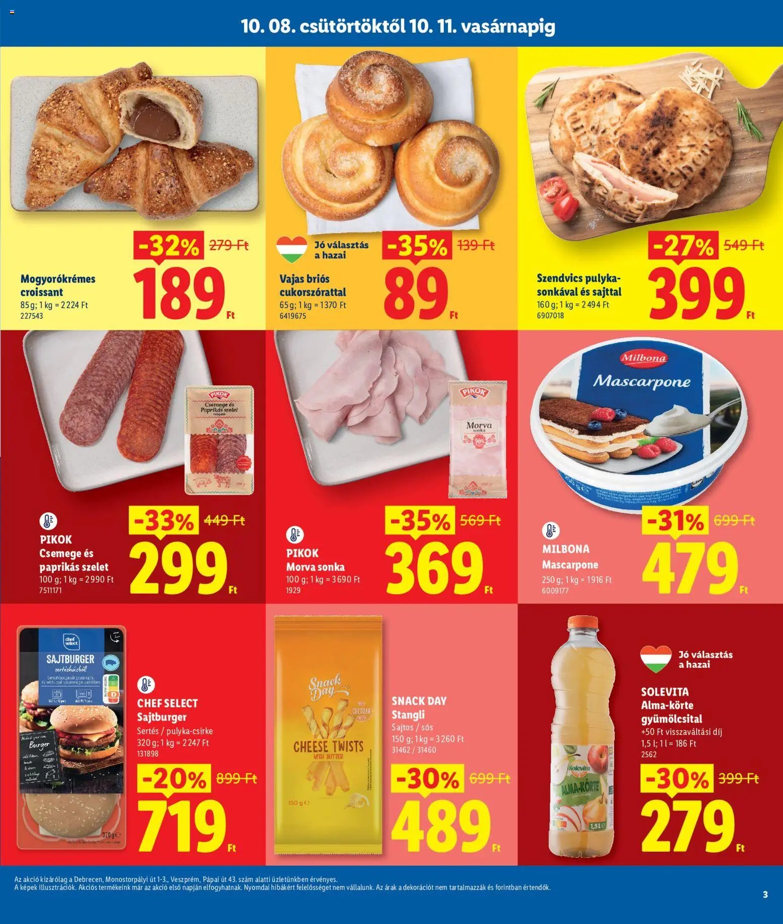Lidl újság 2026.10.08. Lidl Debrecen, Veszprém