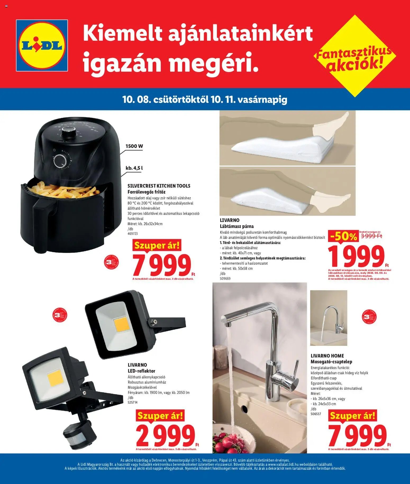 Lidl újság 2026.10.08. Lidl Debrecen, Veszprém