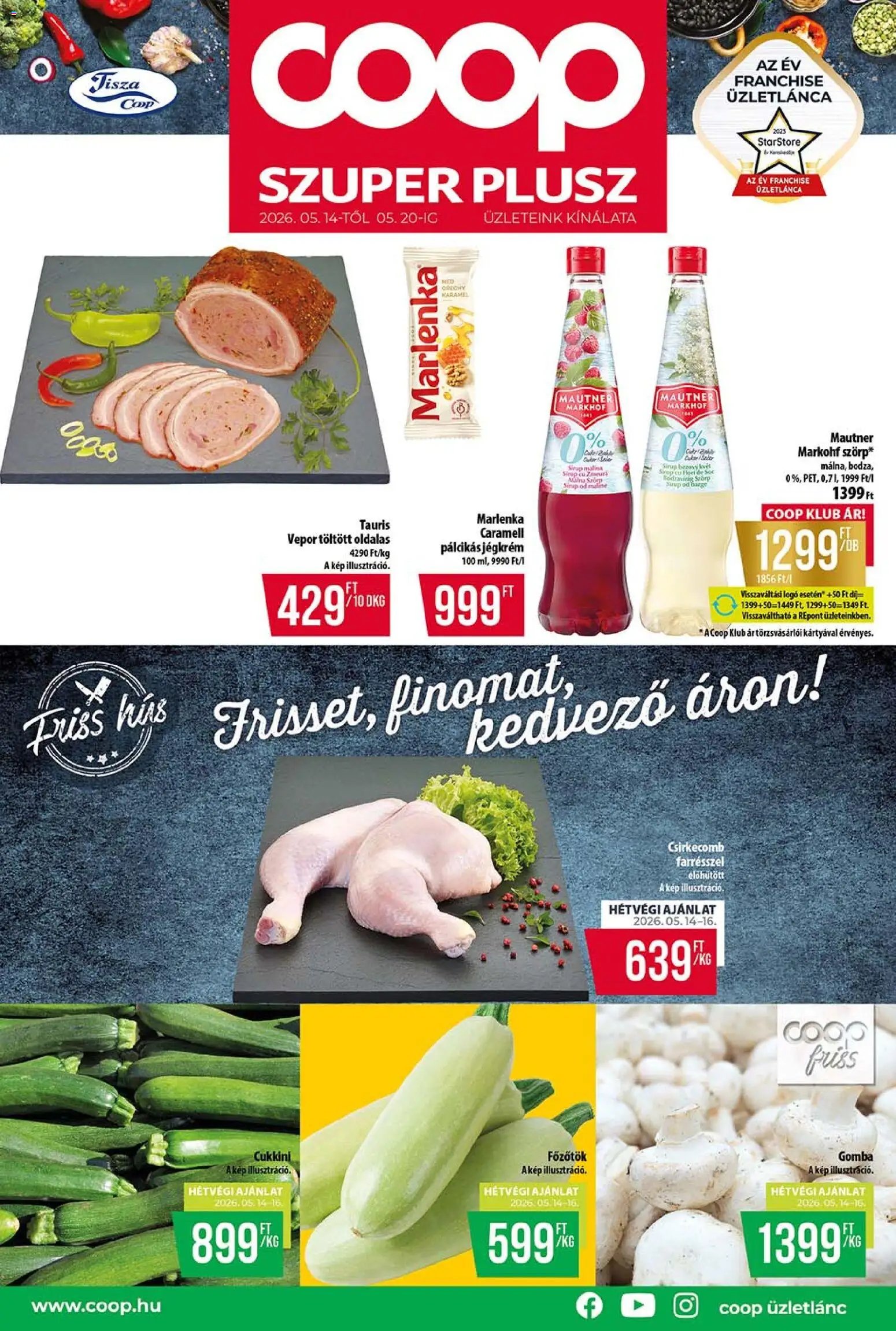 COOP újság 2026.05.14. COOP - Szuper Plusz / Tisza (2026-05-14 - 2026-05-20)