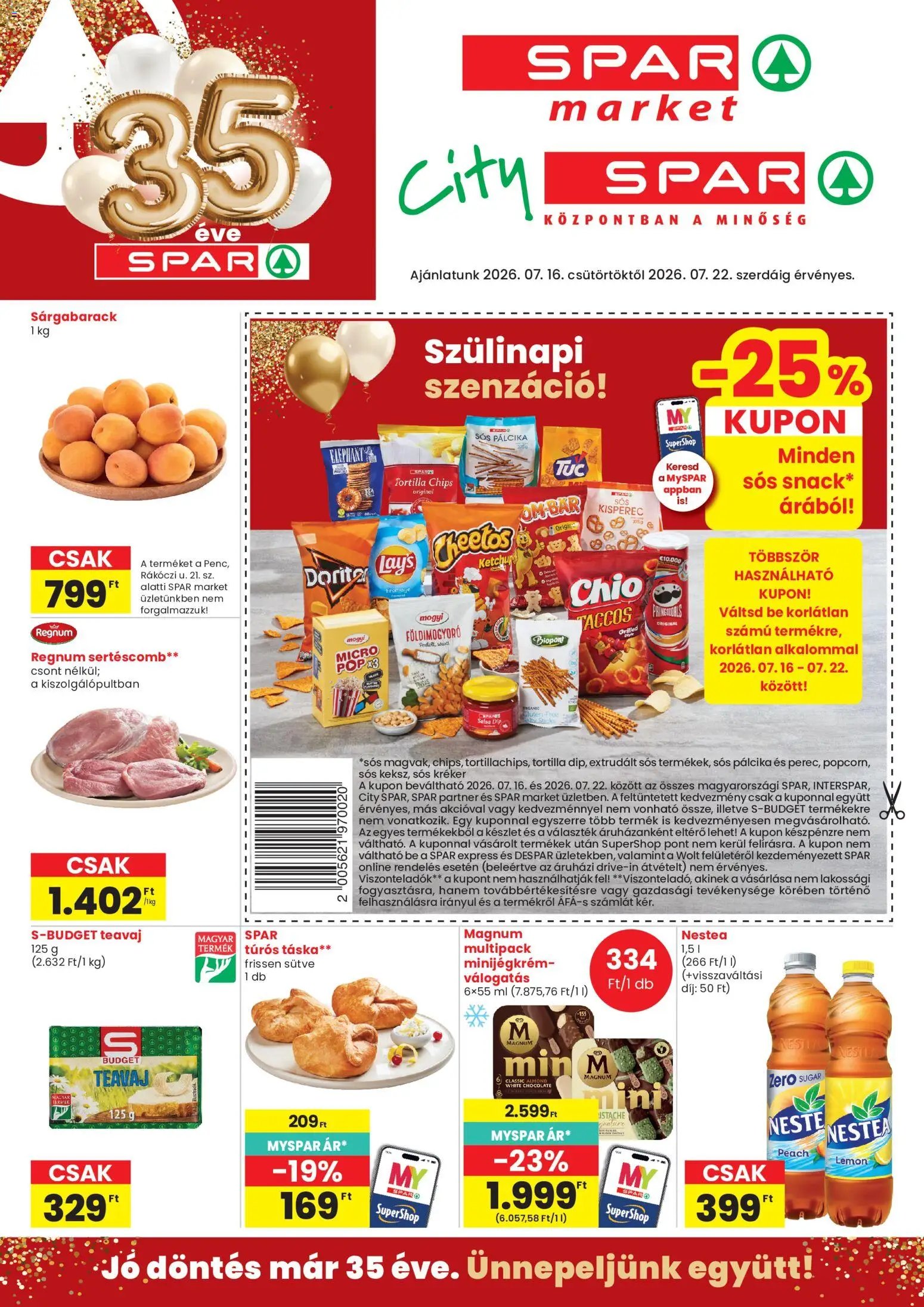 Spar újság 2026.07.16. Spar City szórólap