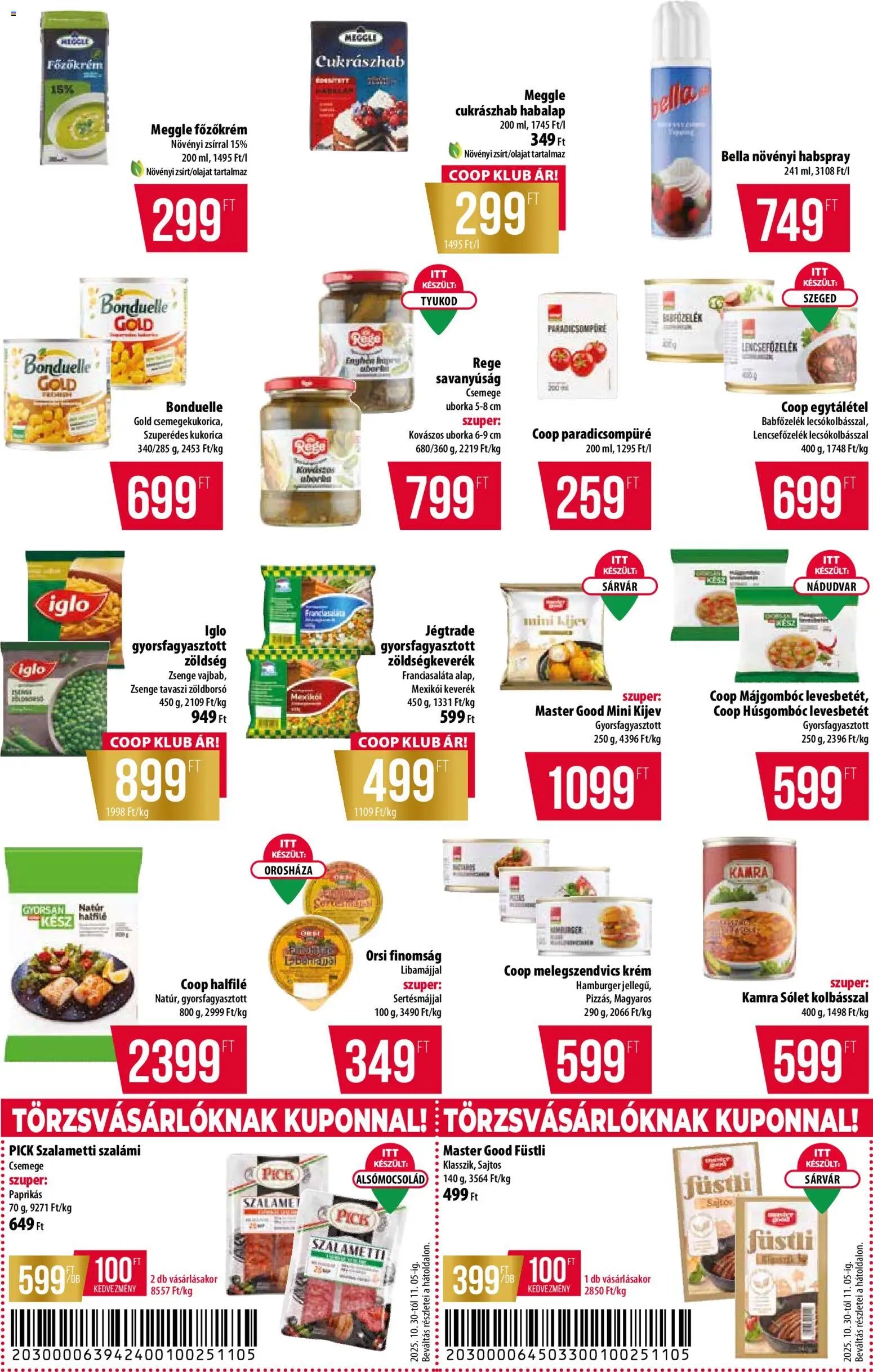 COOP újság 2025.10.30. Alföld Pro-Coop Zrt. - Abc szuper (2025-10-30 - 2025-11-05)