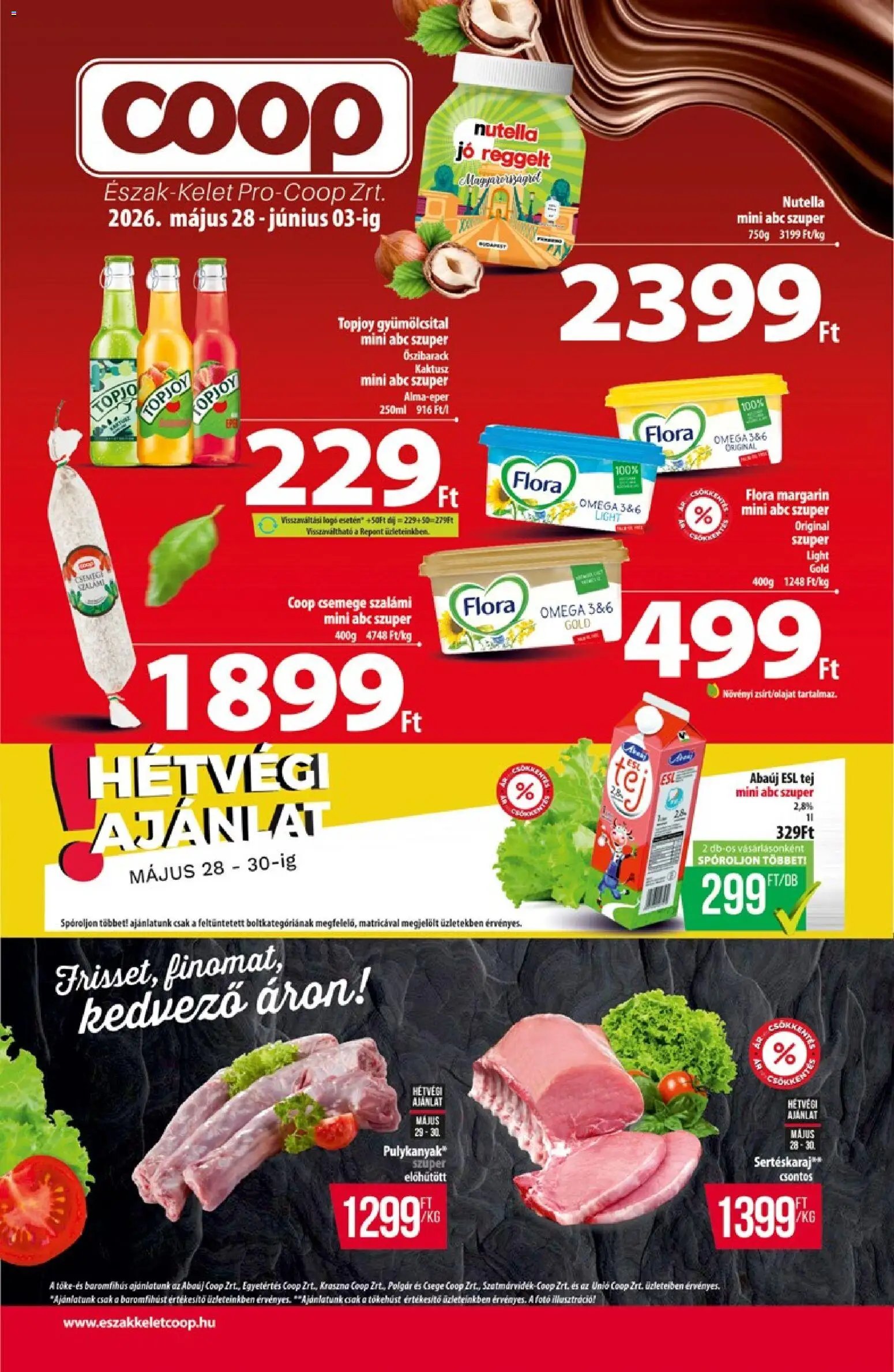 COOP újság 2026.05.28. COOP - Újság Észak Kelet Pro-Coop Zrt (2026-05-28 - 2026-06-03)