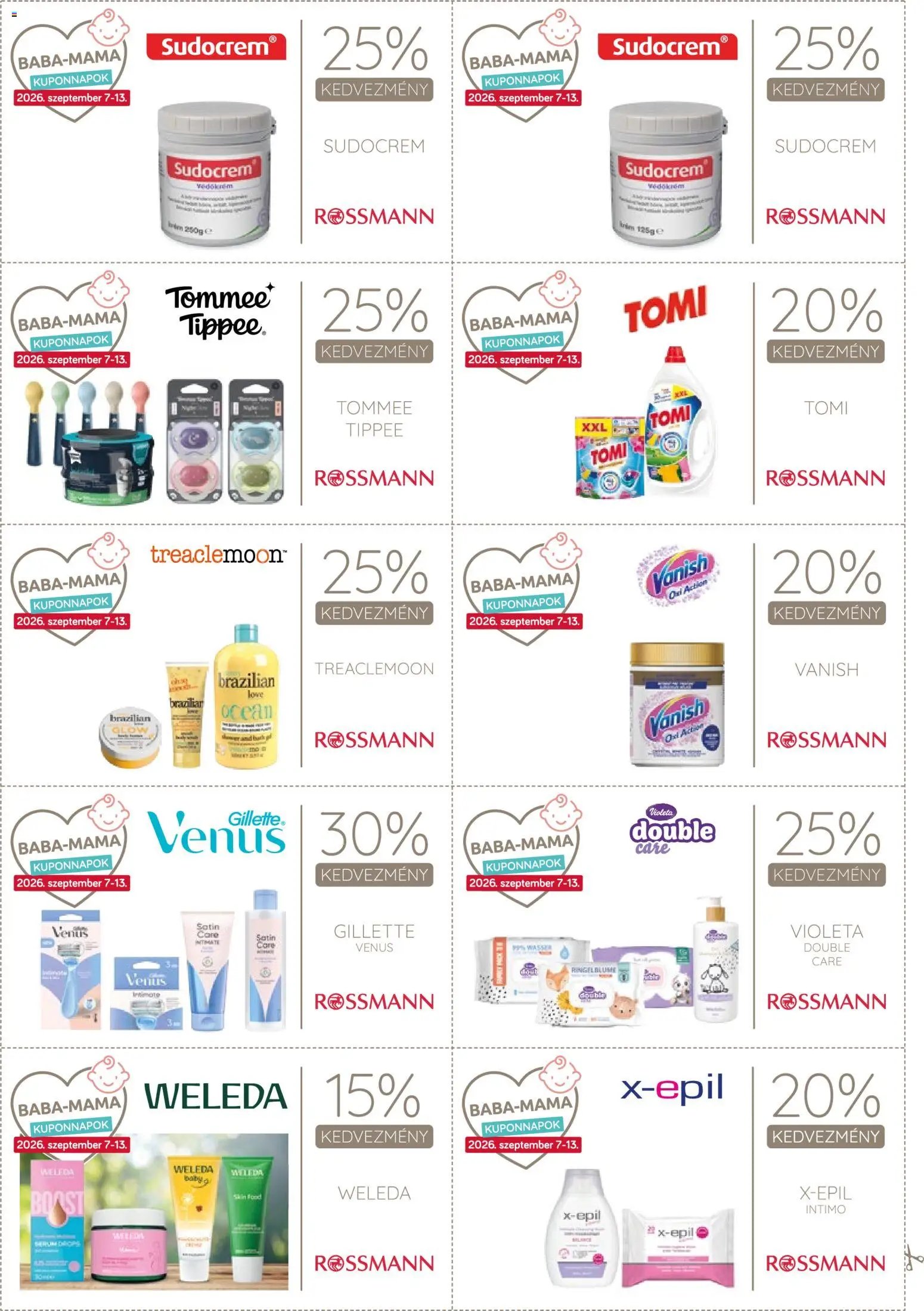 Rossmann újság 2026.09.07. Rossmann Kupon Napok