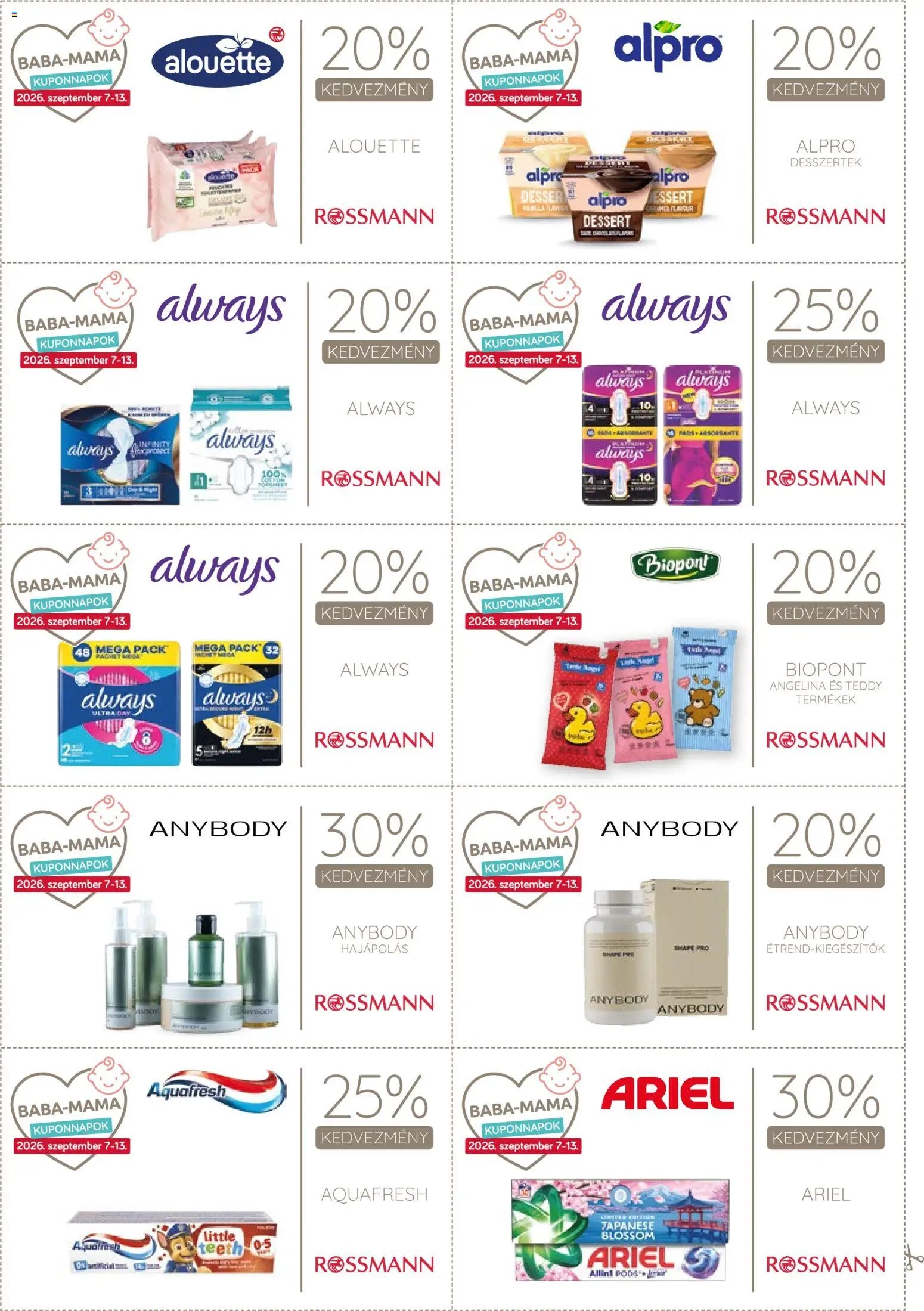 Rossmann újság 2026.09.07. Rossmann Kupon Napok