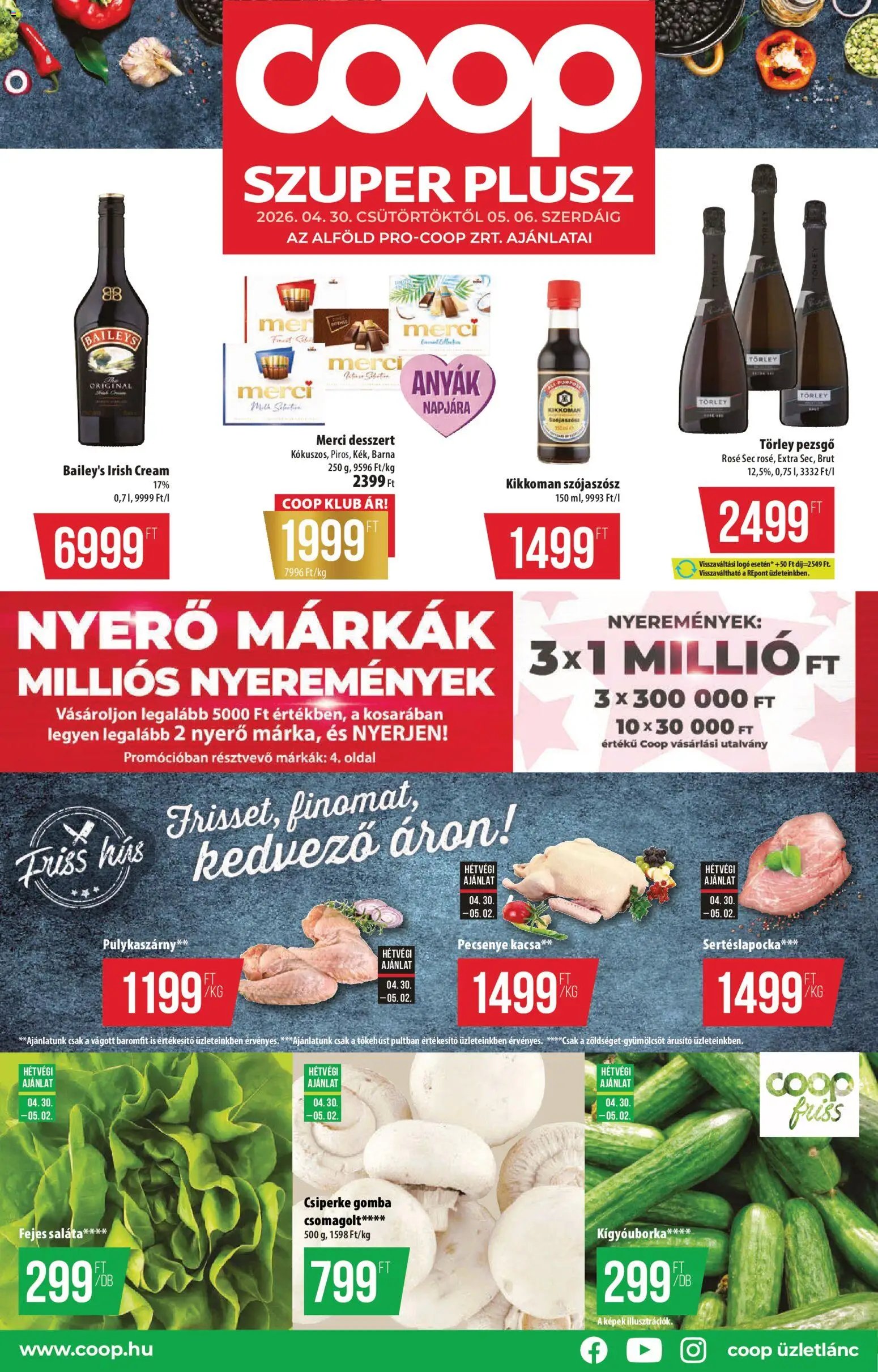 COOP újság 2026.04.30. COOP - Szuper Plus / Alföld Pro-Coop Zrt. (2026-04-30 - 2026-05-06)