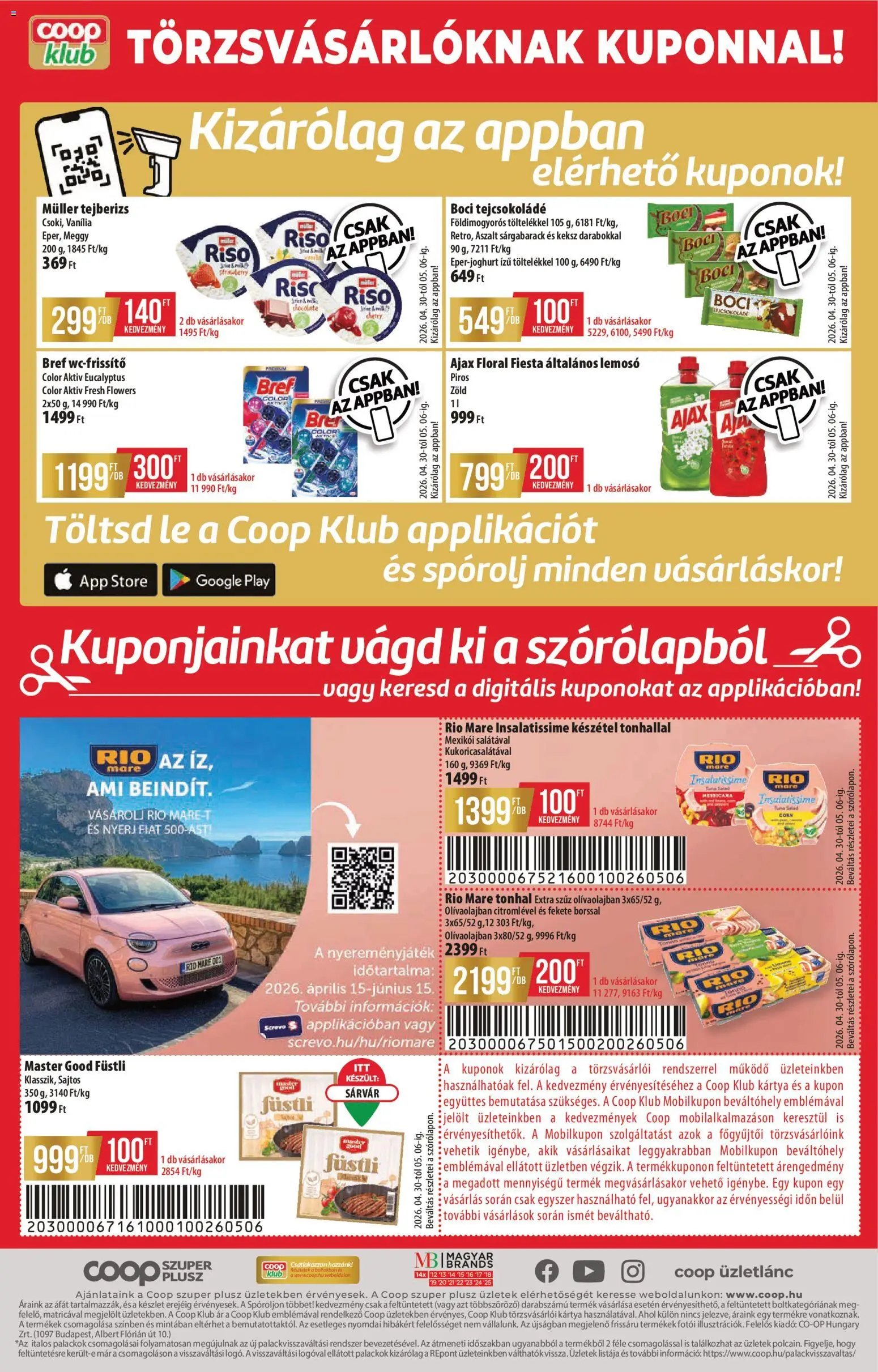 COOP újság 2026.04.30. COOP - Szuper Plus / Alföld Pro-Coop Zrt. (2026-04-30 - 2026-05-06)