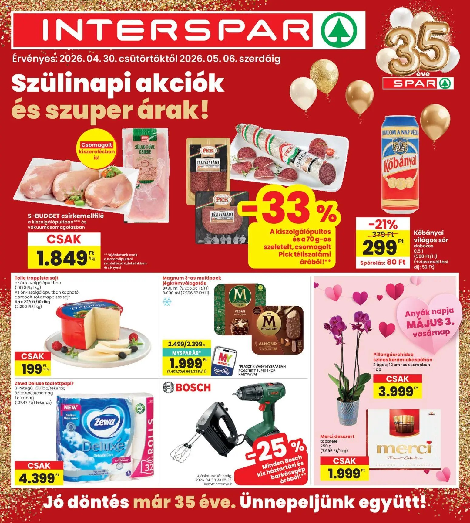 Interspar újság 2026.04.30. Interspar akciós újság (2026-04-30 - 2026-05-06)