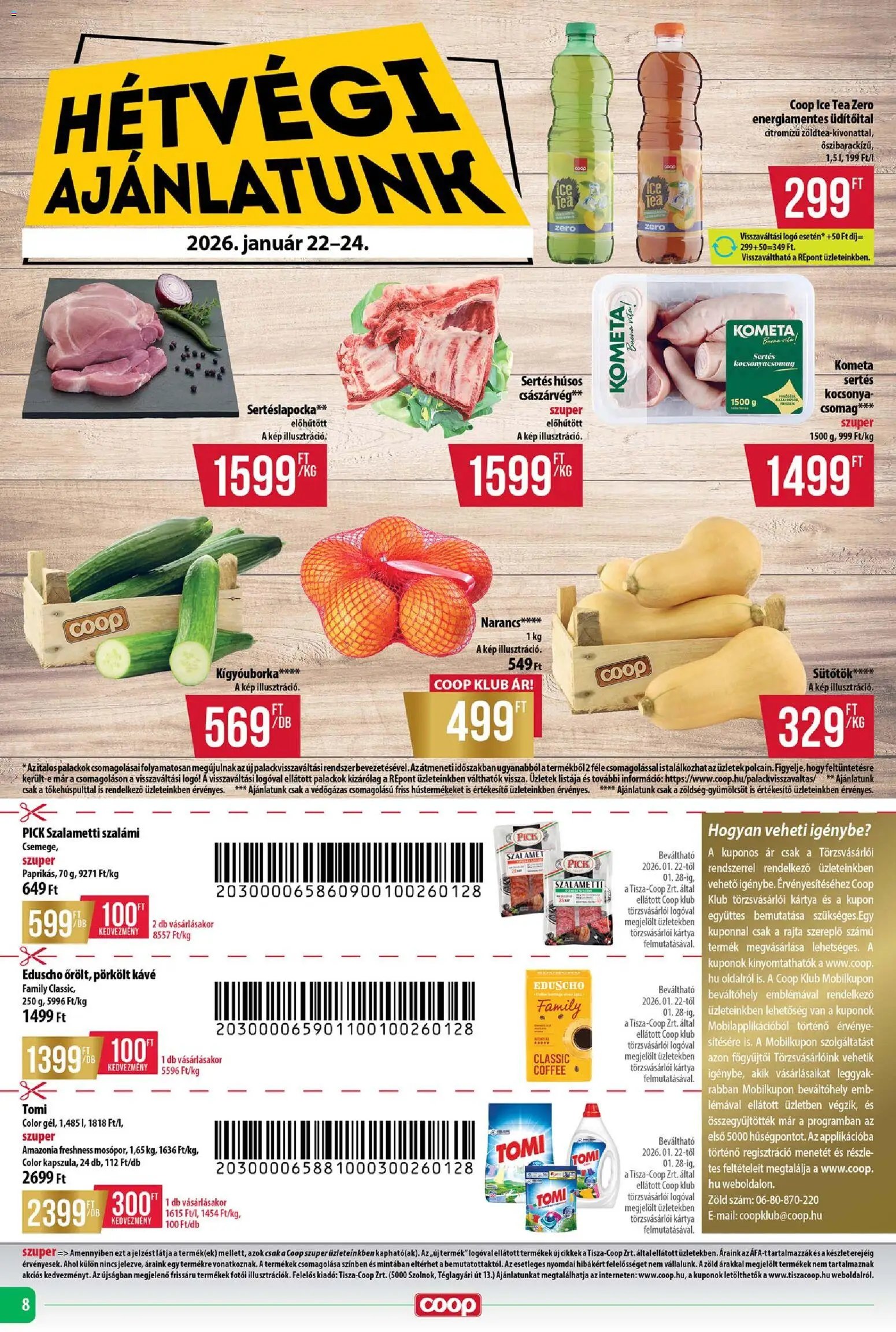COOP újság 2026.01.22. Tisza - Abc & Szuper (2026-01-22 - 2026-01-28)