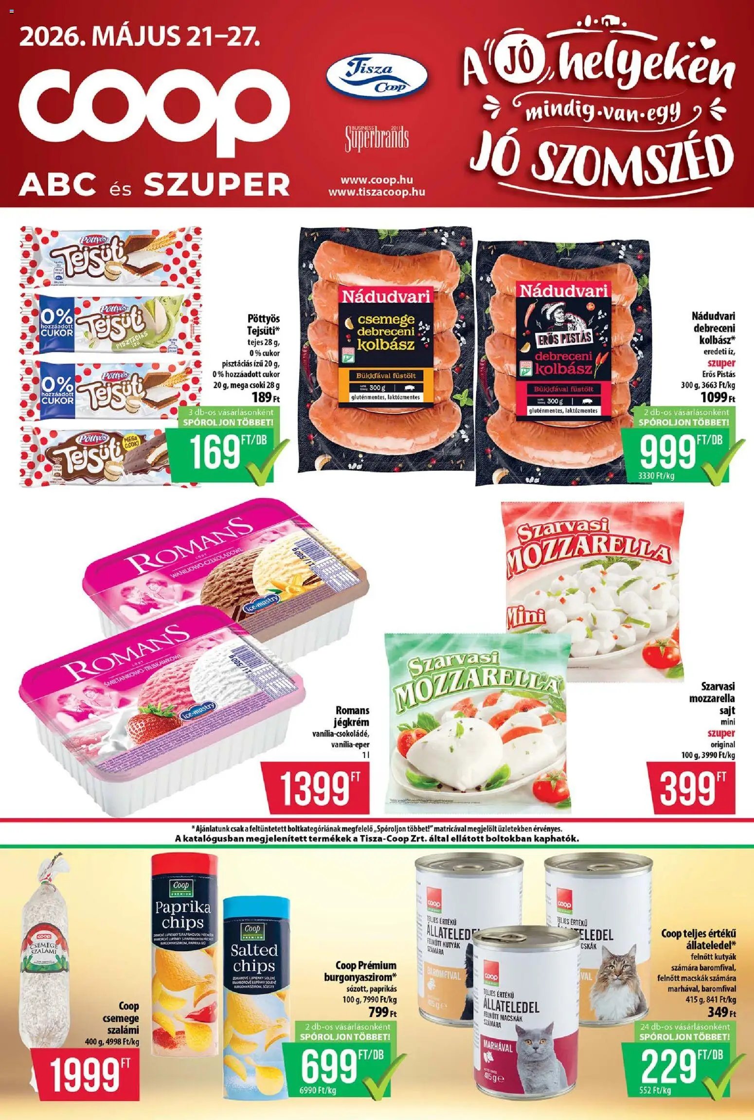 COOP újság 2026.05.21. COOP - Abc & Szuper / Tisza (2026-05-21 - 2026-05-27)