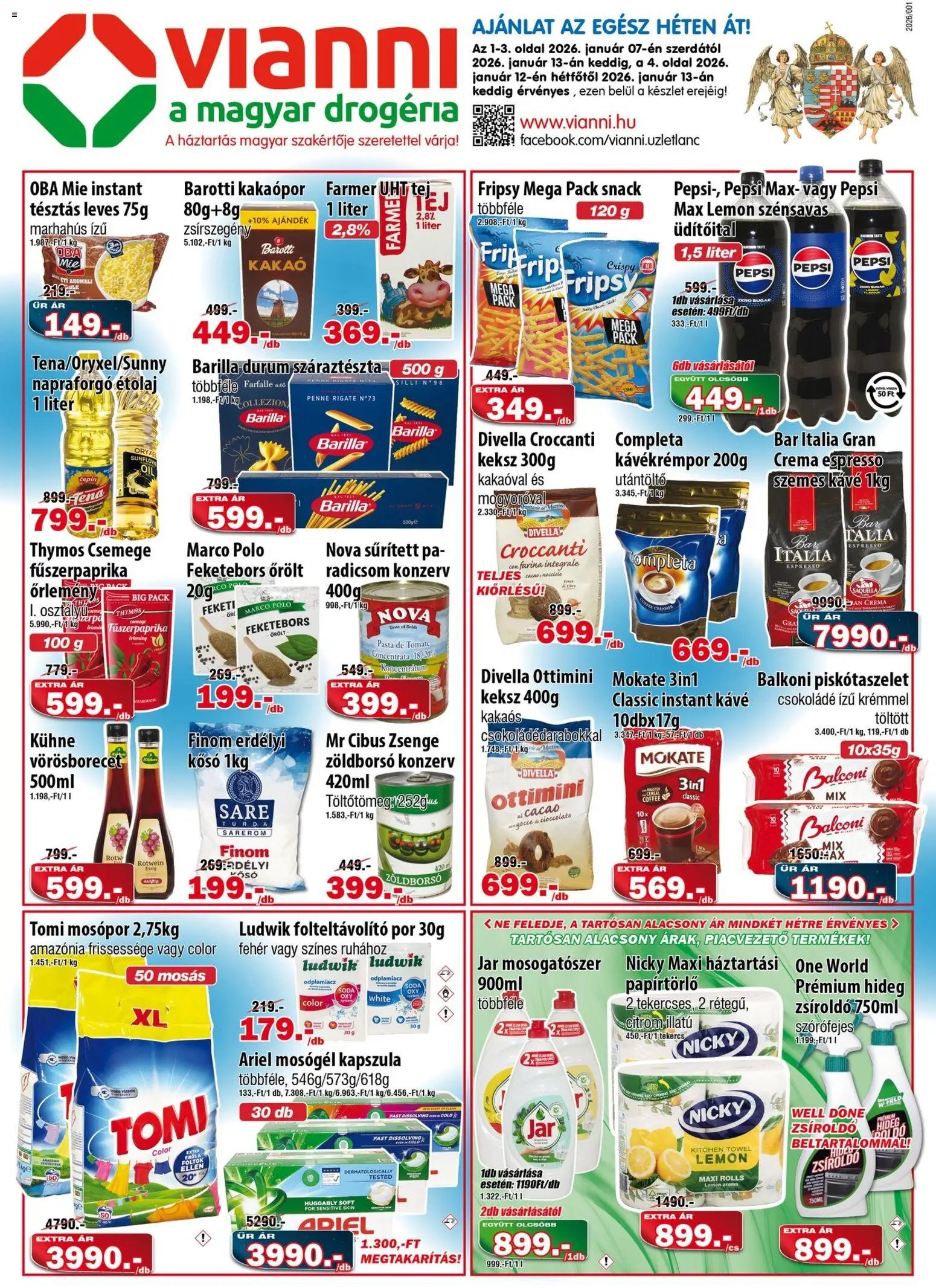 Vianni újság 2026.01.07. Akciós újság Vianni (2026-01-07 - 2026-01-13)