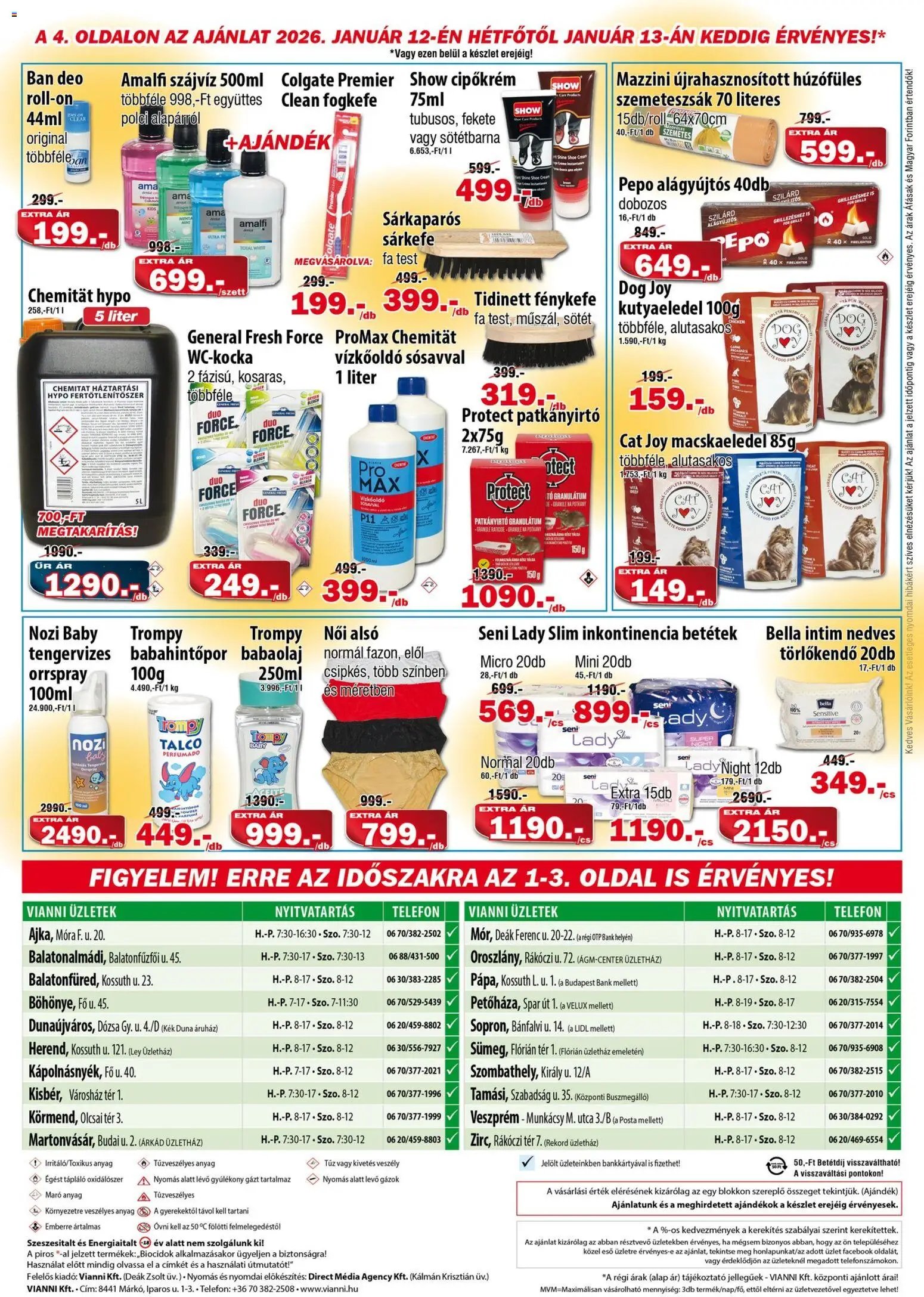 Vianni újság 2026.01.07. Akciós újság Vianni (2026-01-07 - 2026-01-13)