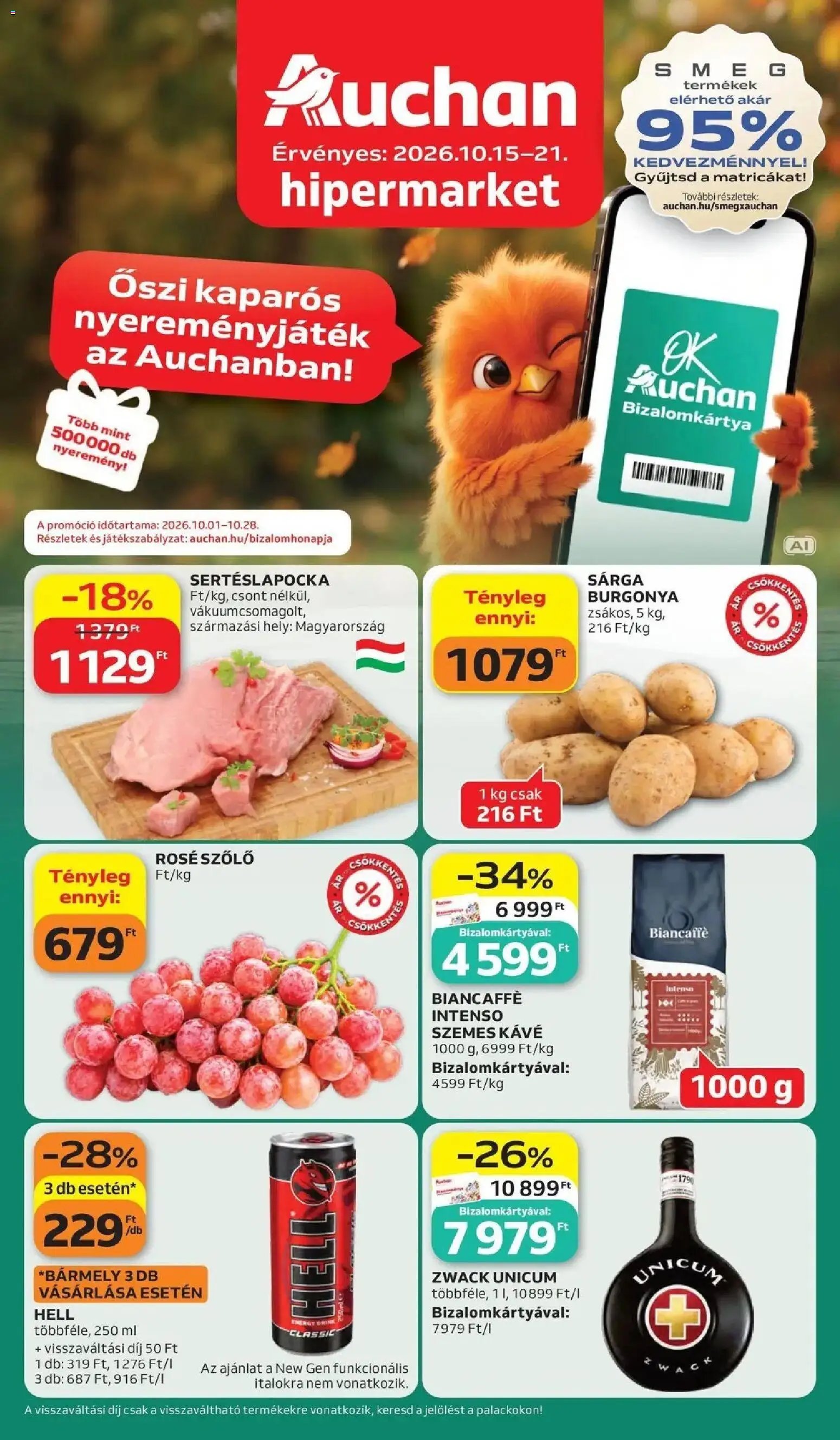 Auchan akciós újság Szolnok 2026.10.15. - lapozható formában szórólap ✳️