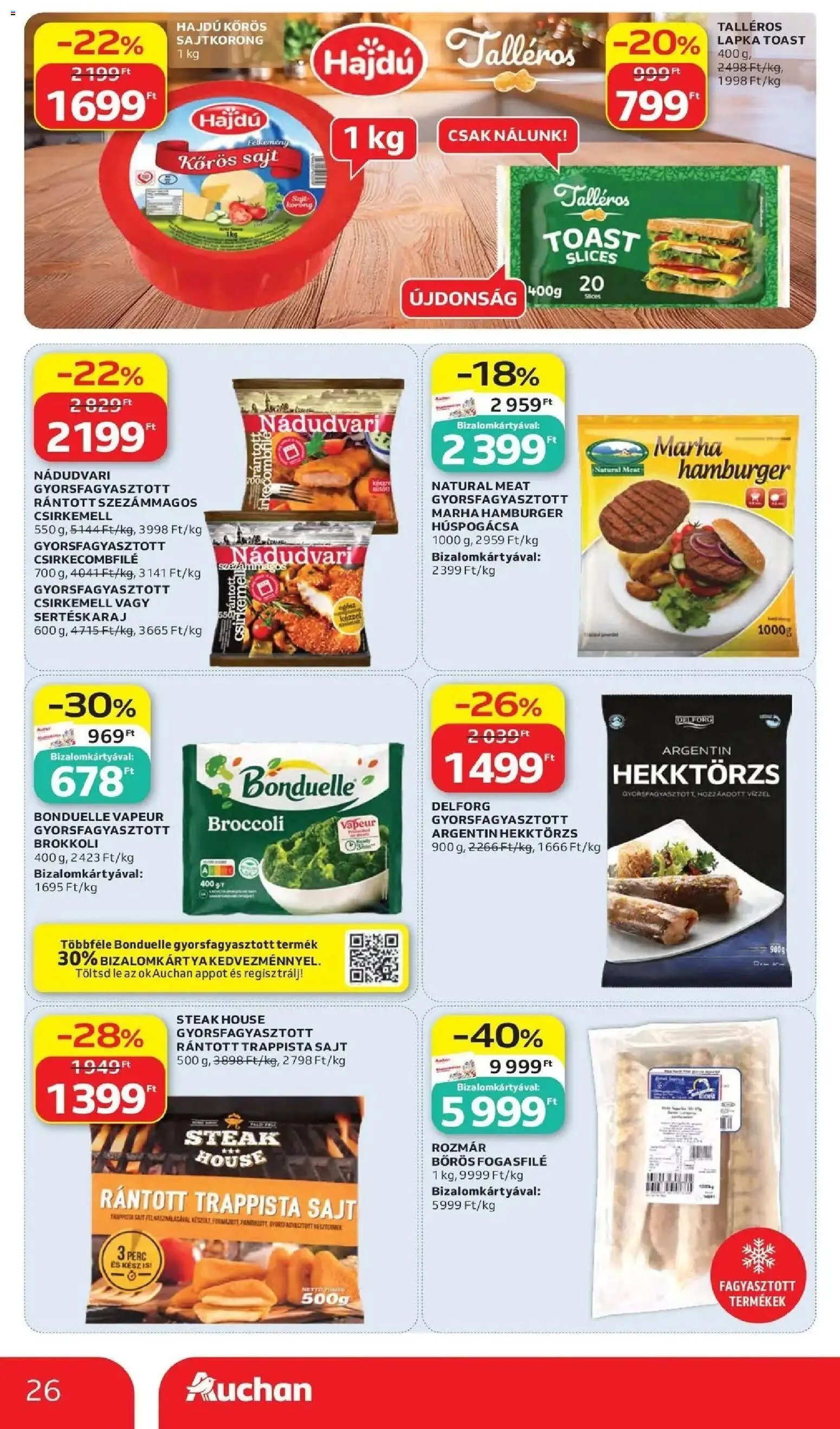 Auchan akciós újság Szolnok 2026.10.15. - lapozható formában szórólap ✳️