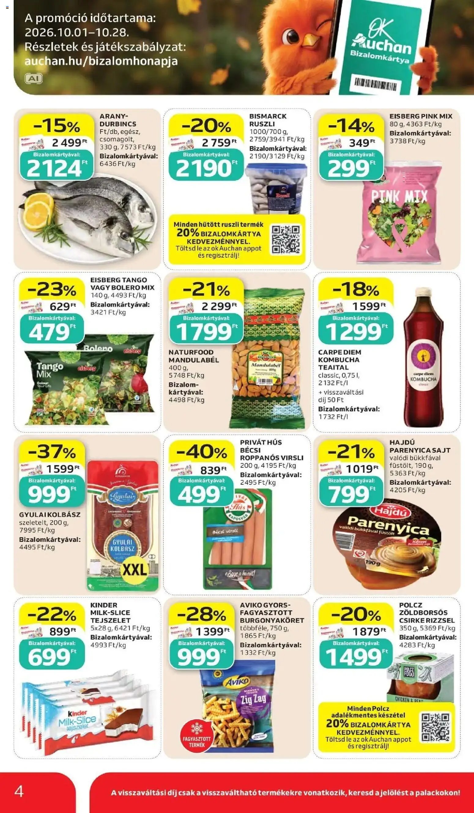 Auchan akciós újság Szolnok 2026.10.15. - lapozható formában szórólap ✳️