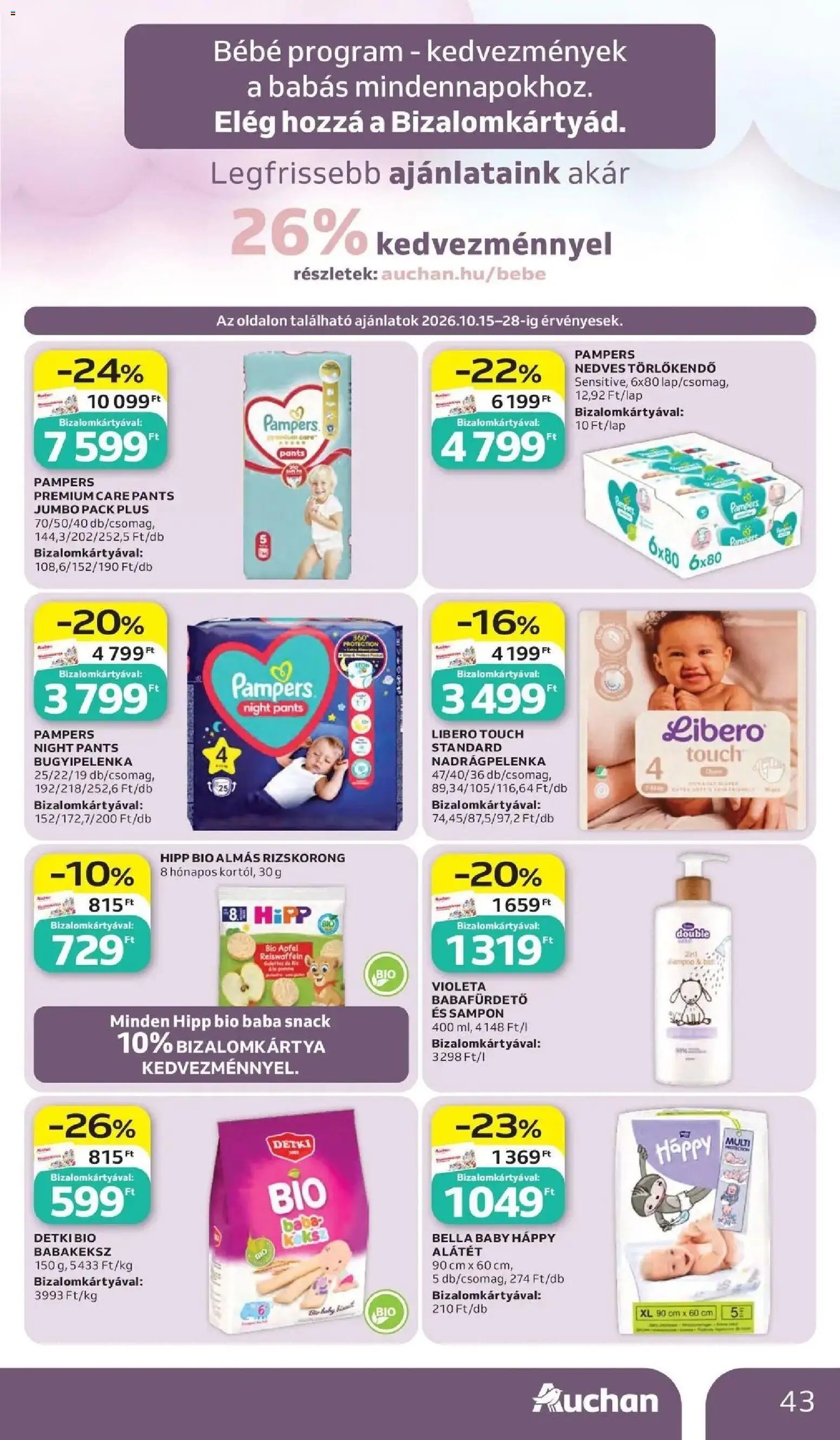 Auchan akciós újság Szolnok 2026.10.15. - lapozható formában szórólap ✳️