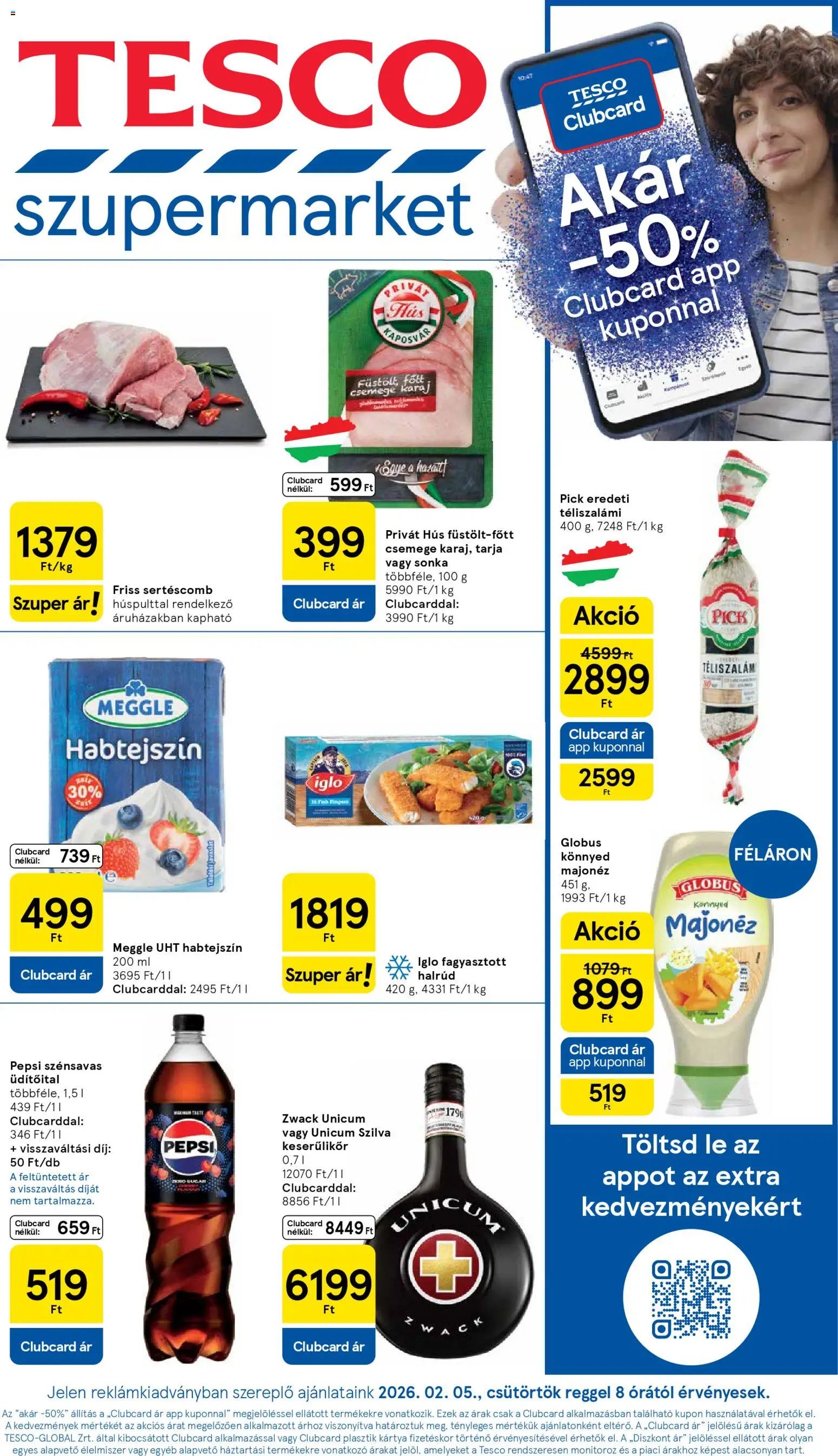 Tesco újság 2026.02.05. Szupermarket akciós újság (2026-02-05 - 2026-02-11)