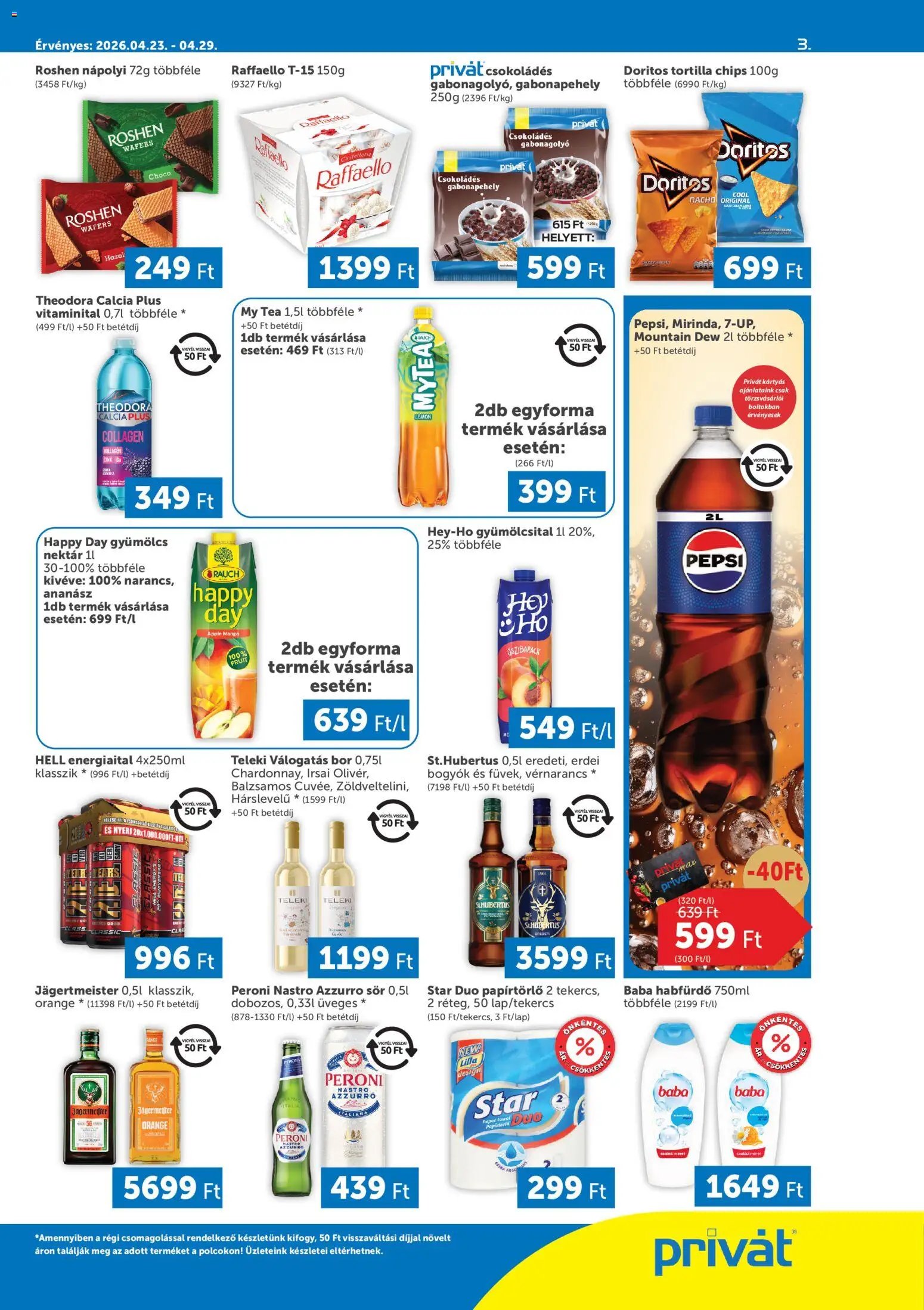 PRIVÁT újság 2026.04.23. PRIVÁT akciós újság (2026-04-23 - 2026-04-29)