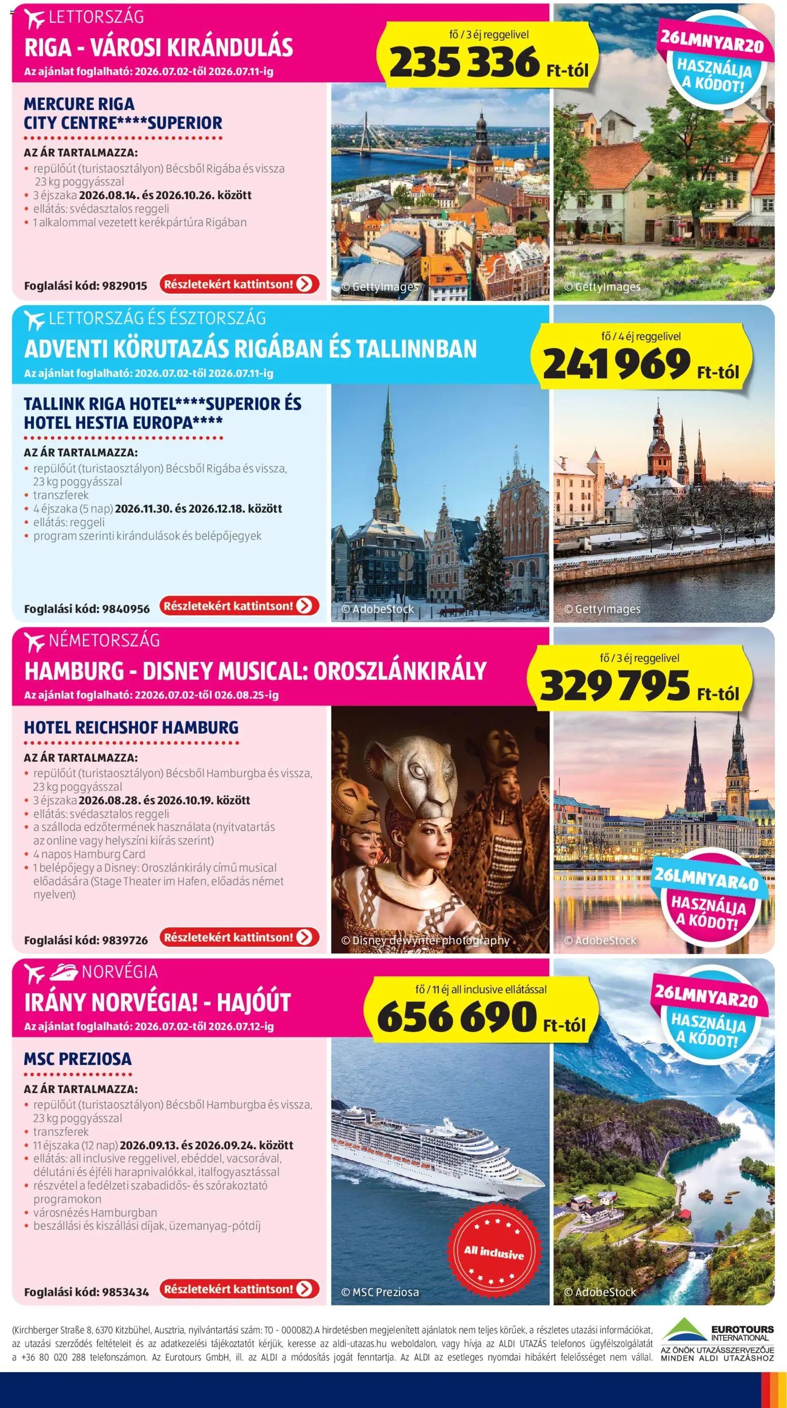 Aldi újság 2026.07.02. Aldi Utazás katalógus