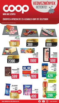 COOP újság 2026.03.26. COOP - Mini & Abc & Szuper / Nyírzem (2026-03-26 - 2026-04-01)