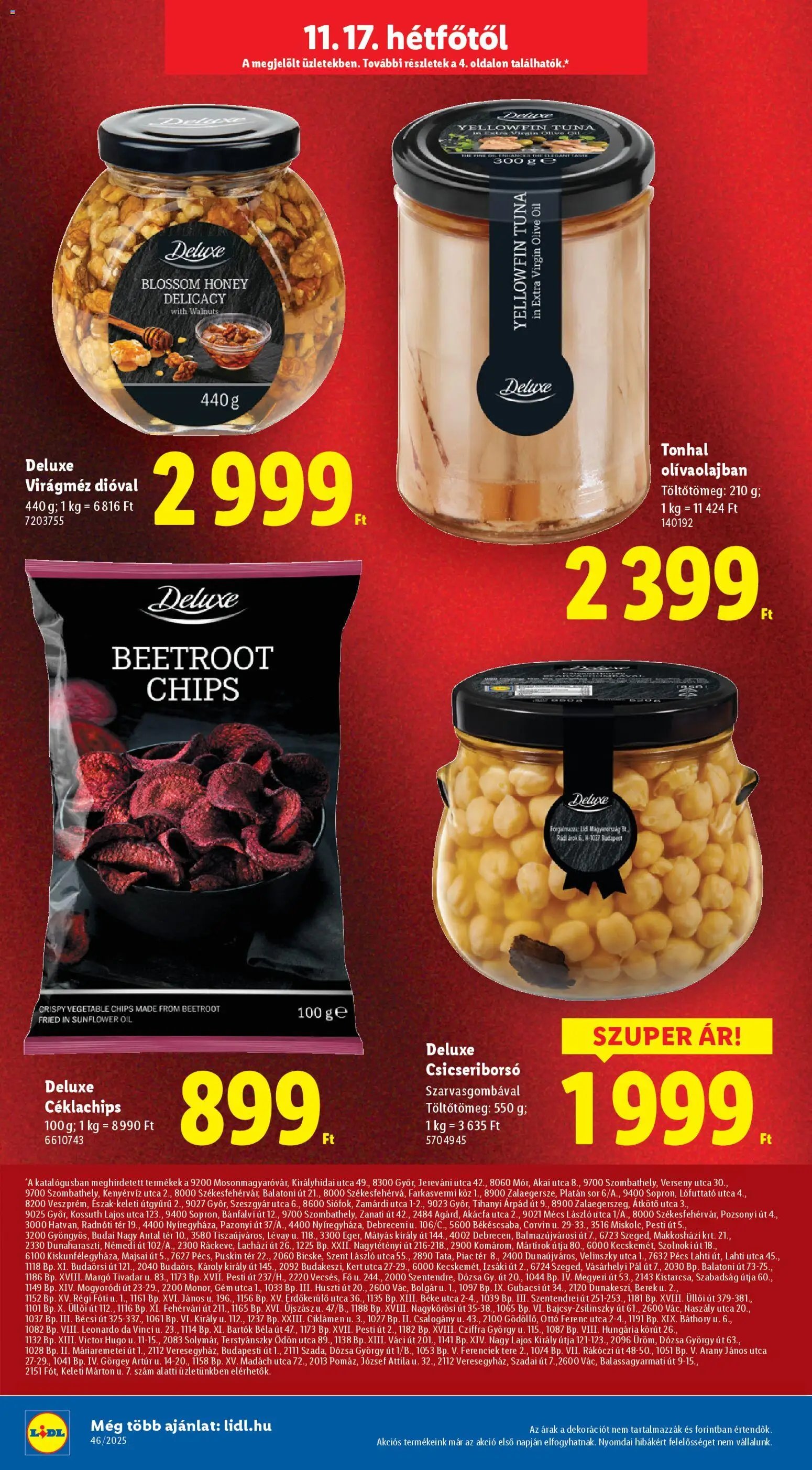 Lidl újság 2025.11.17. Regionális Deluxe katalógus (2025-11-17 - 2025-12-28)