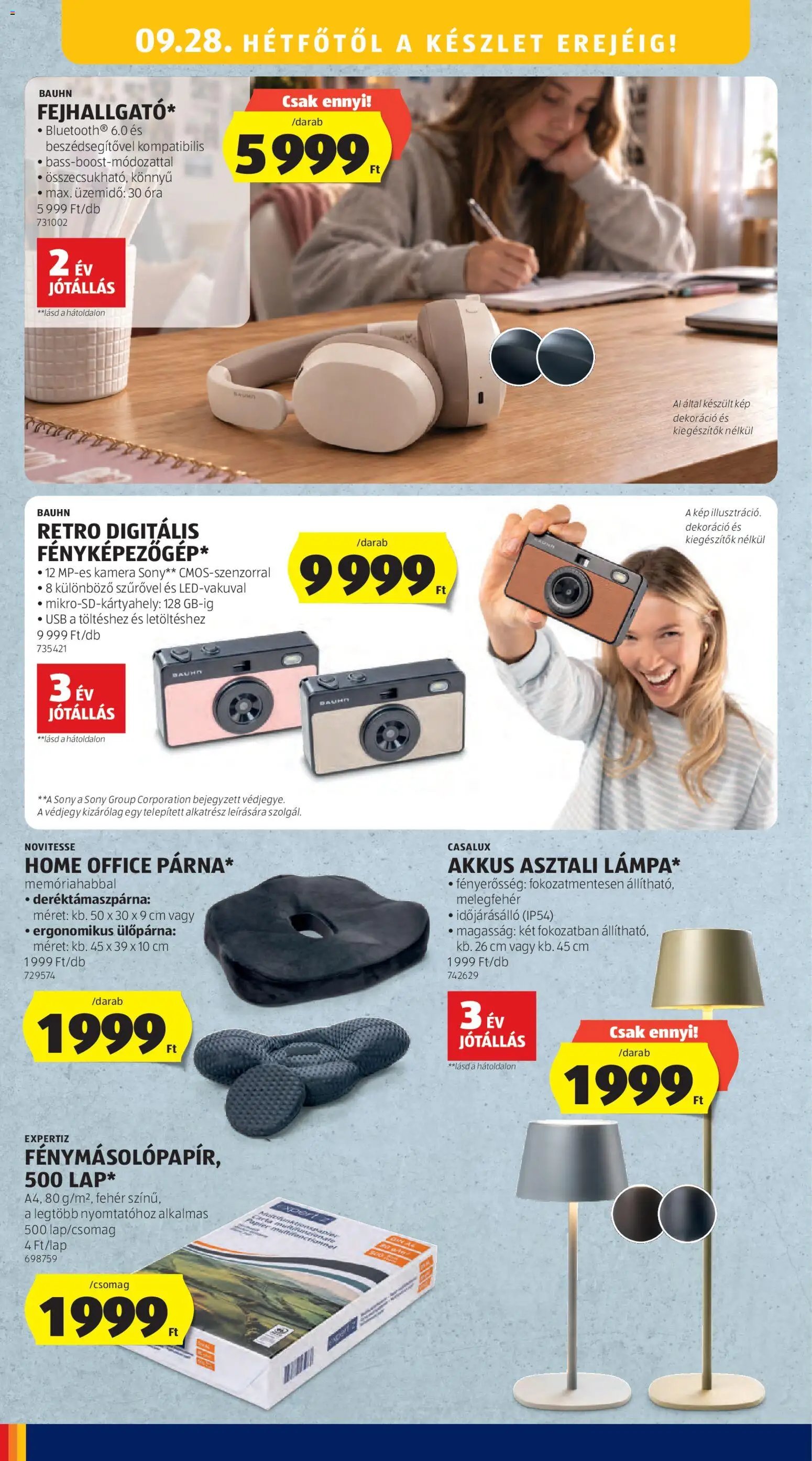 Aldi újság 2026.09.24. Aldi Középső sor termékei