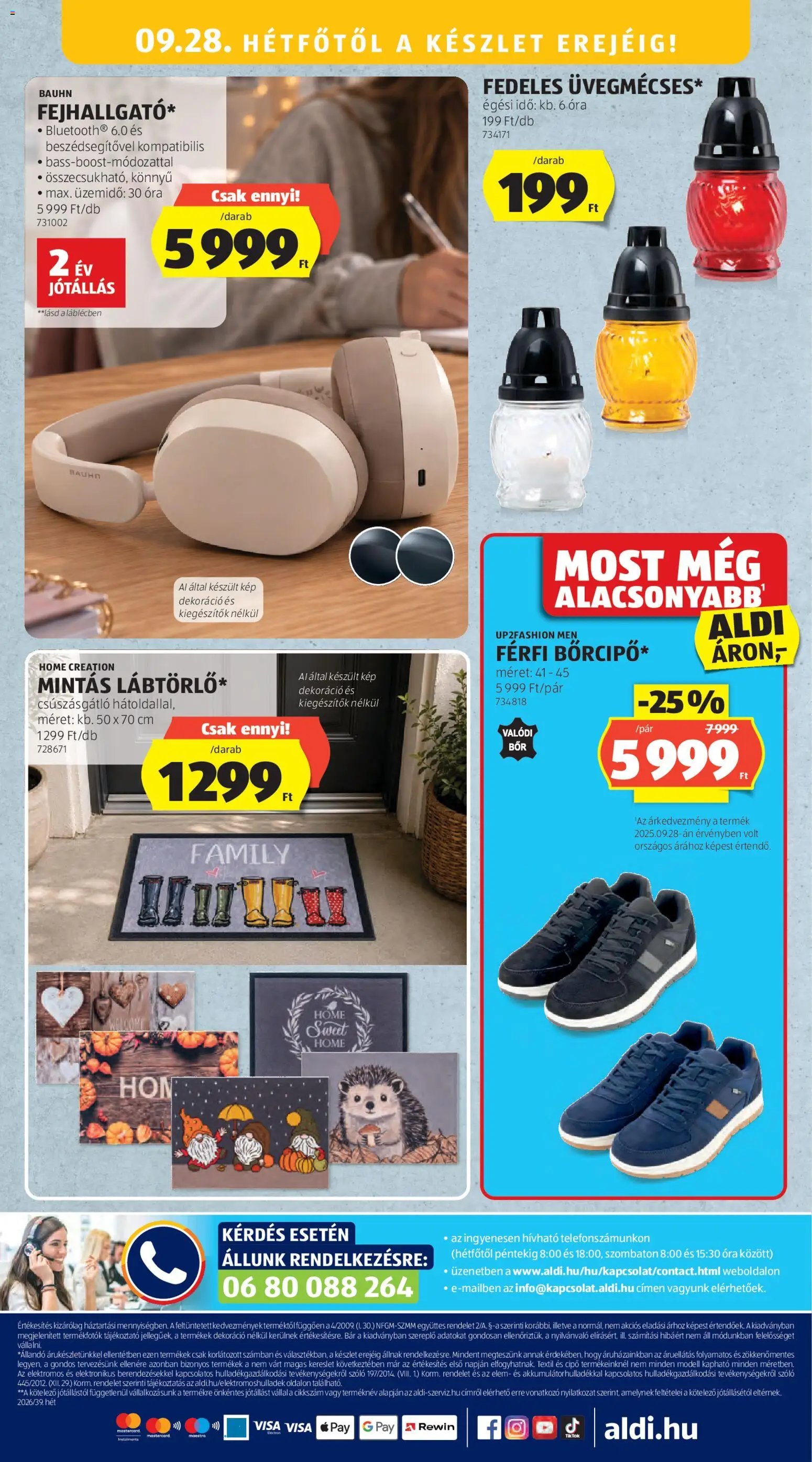 Aldi újság 2026.09.24. Aldi Középső sor termékei