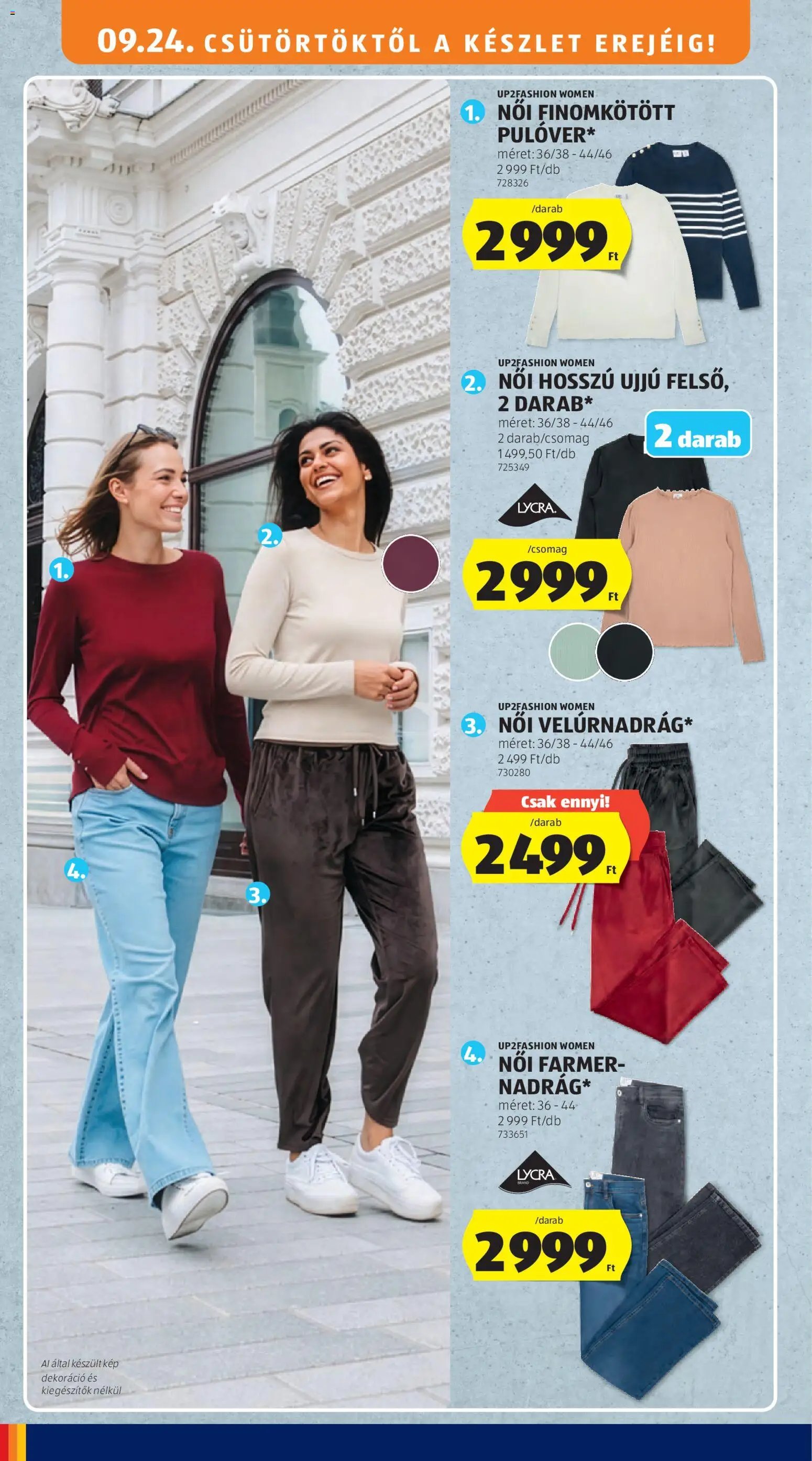 Aldi újság 2026.09.24. Aldi Középső sor termékei