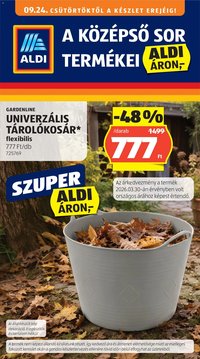 Aldi újság 2026.09.24. Aldi Középső sor termékei