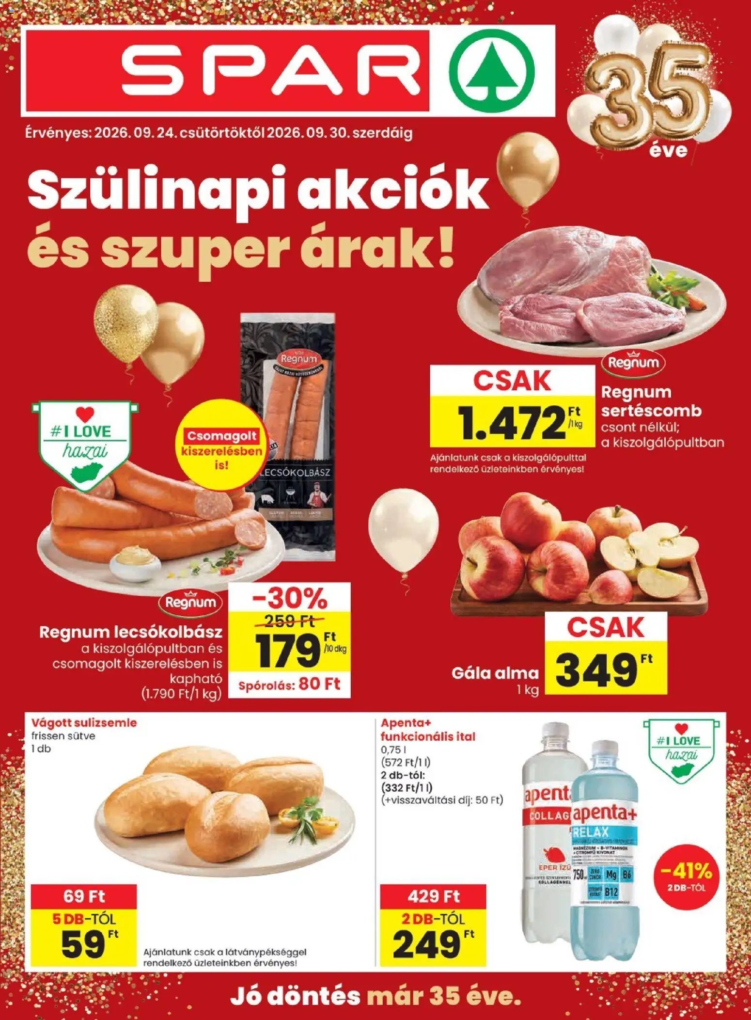 Spar újság 2026.09.24. Spar akciós újság