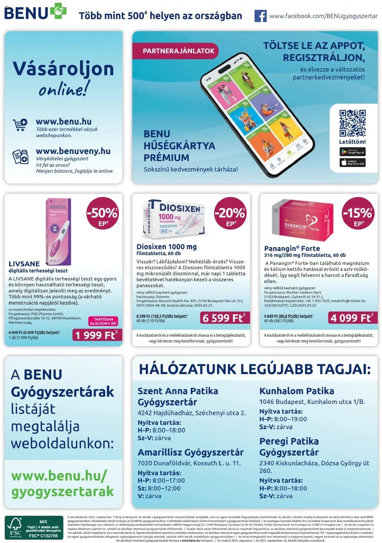 BENU Gyógyszertárak újság 2025.09.01. Akciós újság BENU Gyógyszertárak (2025-09-01 - 2025-09-30)