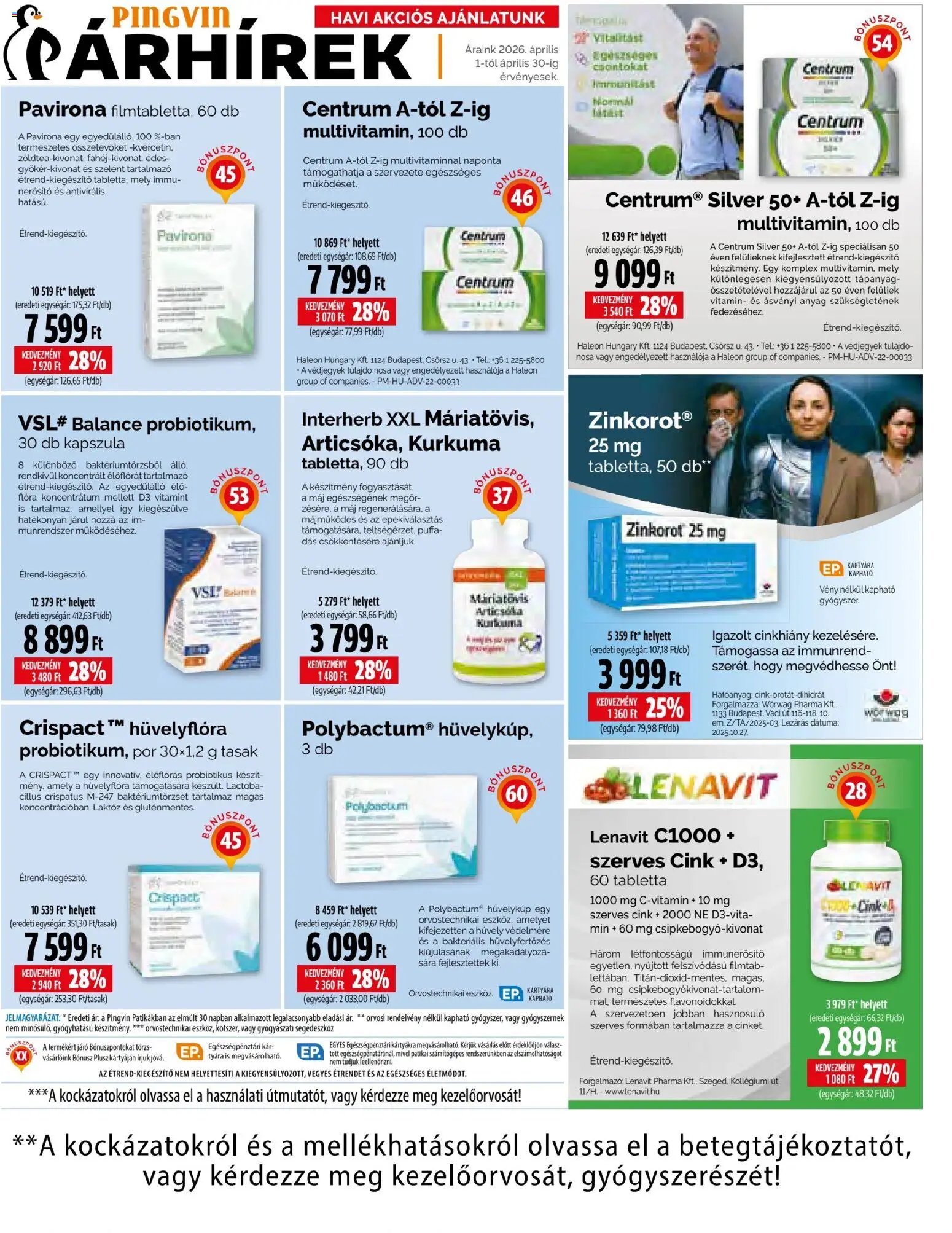 Pingvin Patika újság 2026.04.01. Pingvin Patika Magazin (2026-04-01 - 2026-04-30)