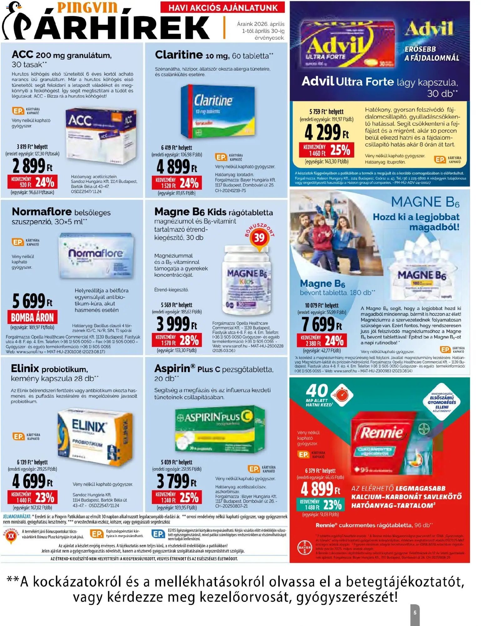 Pingvin Patika újság 2026.04.01. Pingvin Patika Magazin (2026-04-01 - 2026-04-30)