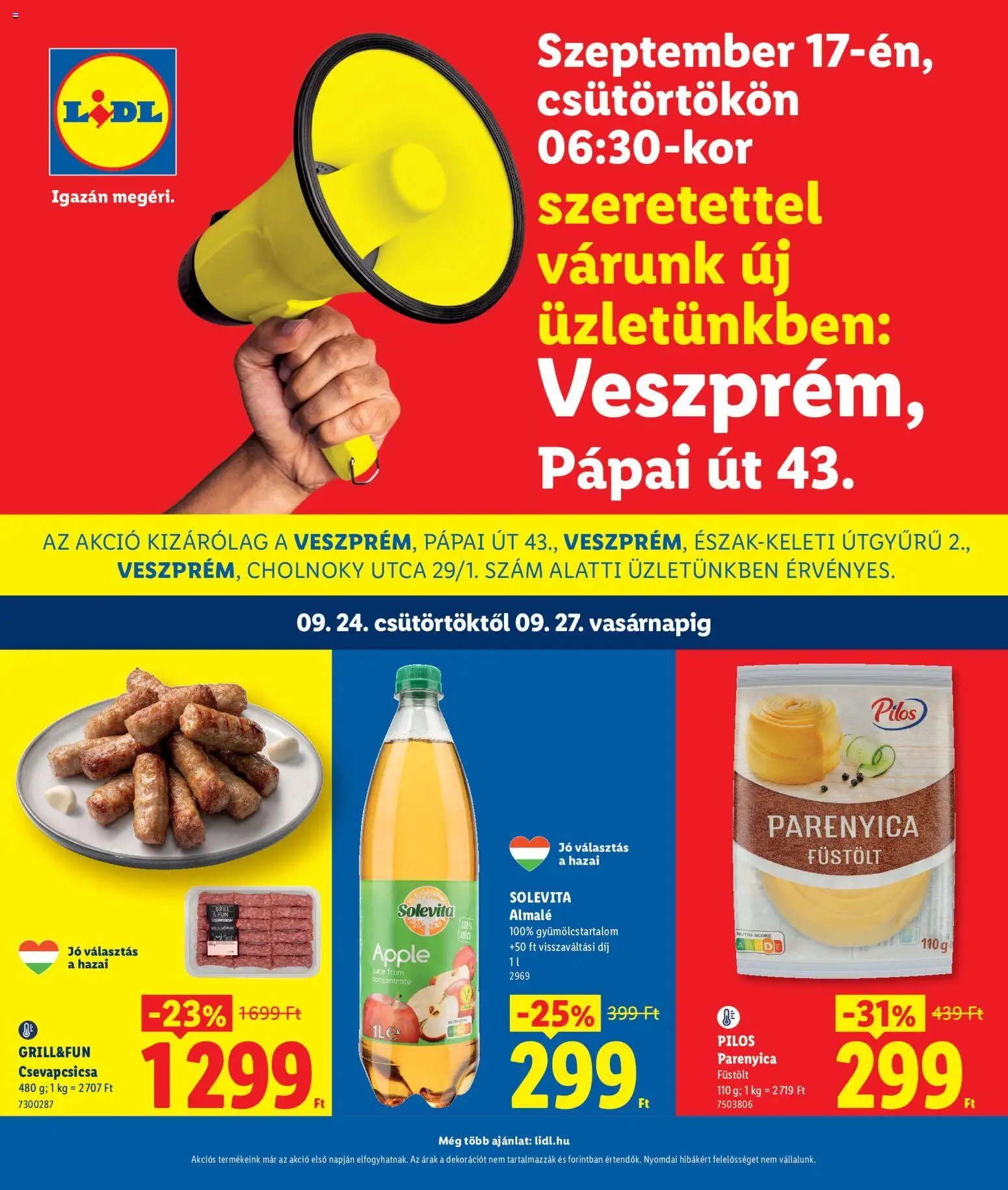 Lidl újság 2026.09.24. Lidl Veszprém