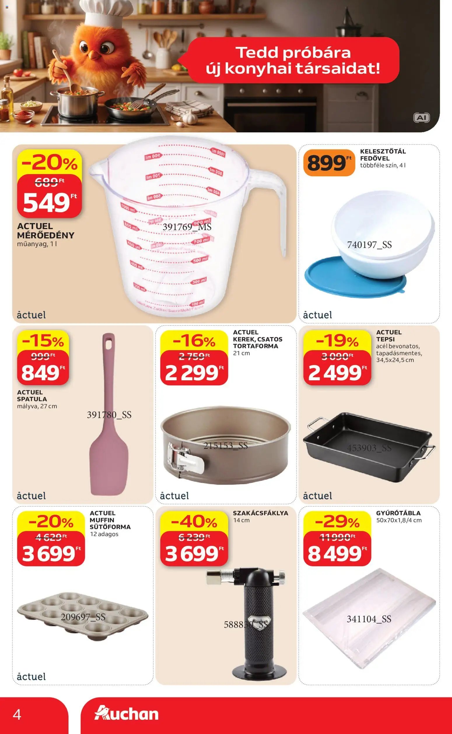 Auchan újság 2026.09.10. Auchan Konyhai eszköz ajánlatok