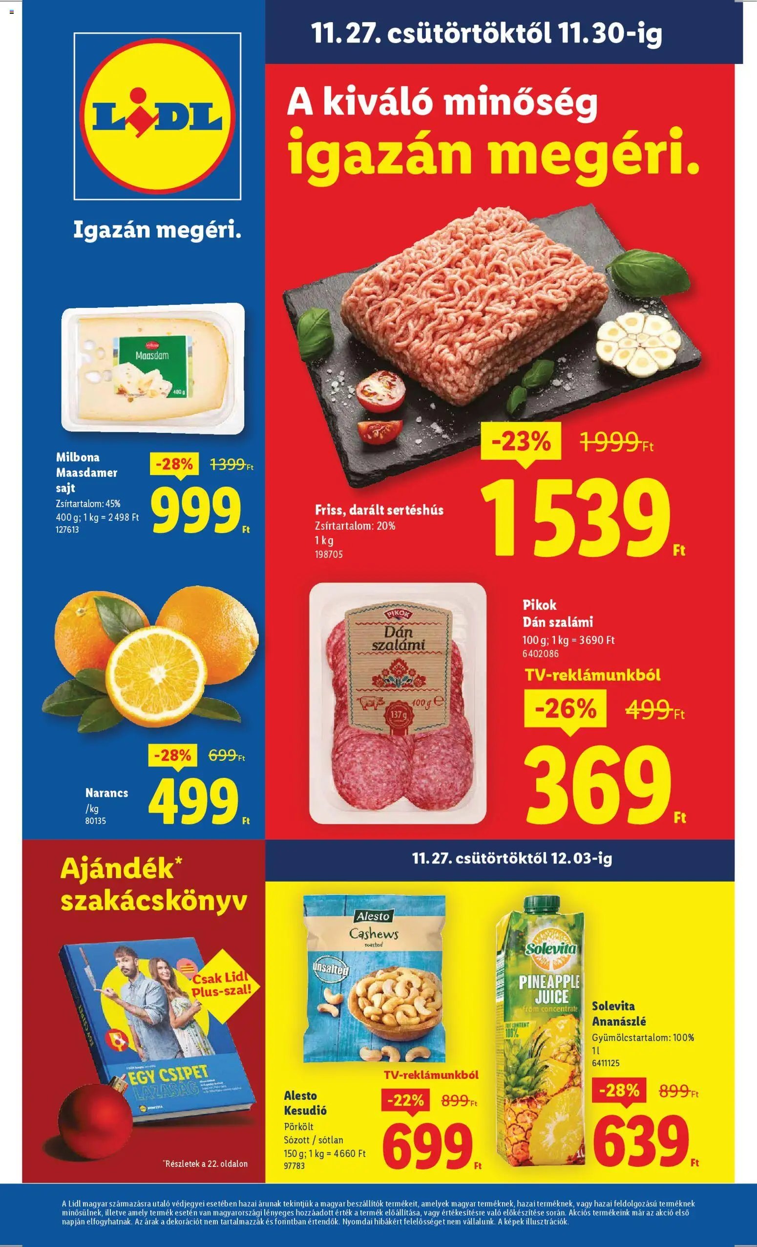 Lidl újság 2025.11.27. Akciós újság Lidl (2025-11-27 - 2025-12-03)