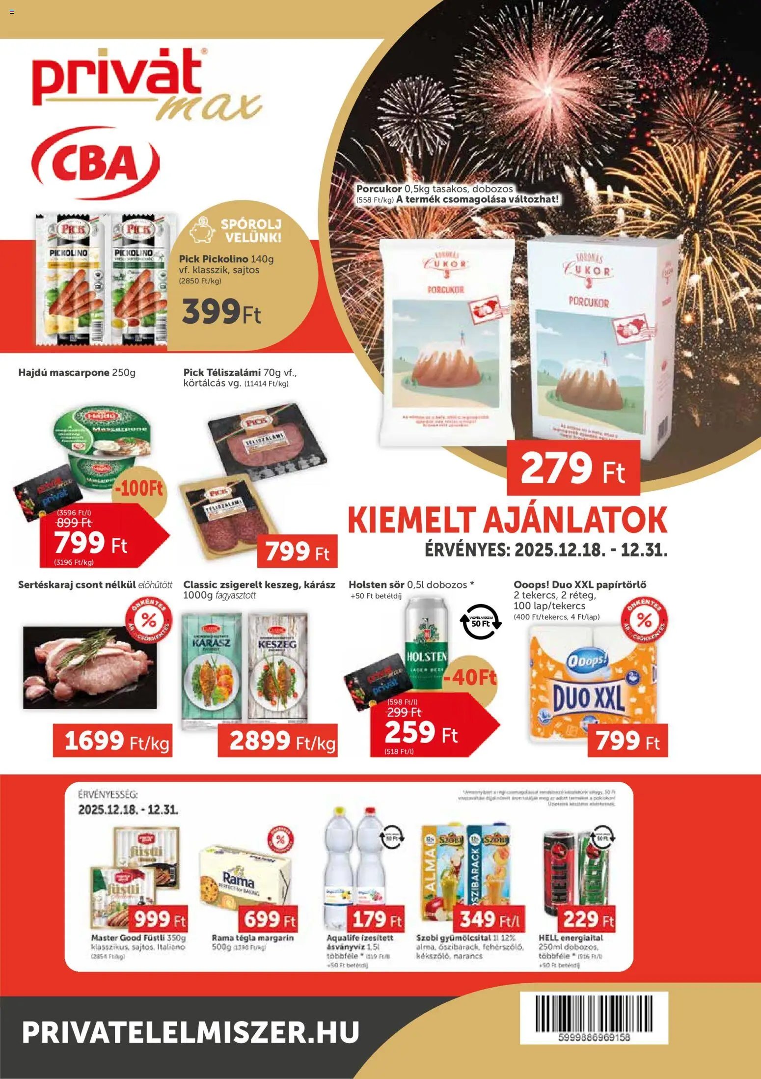 PRIVÁT újság 2025.12.18. Aktuális szórólap MAX (2025-12-18 - 2025-12-31)