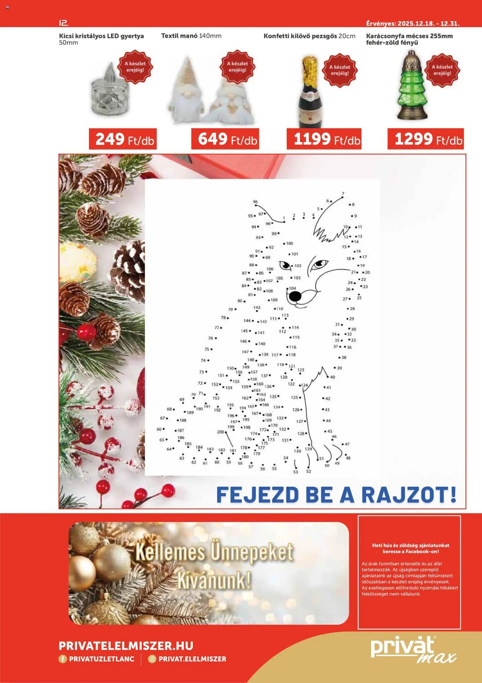 PRIVÁT újság 2025.12.18. Aktuális szórólap MAX (2025-12-18 - 2025-12-31)