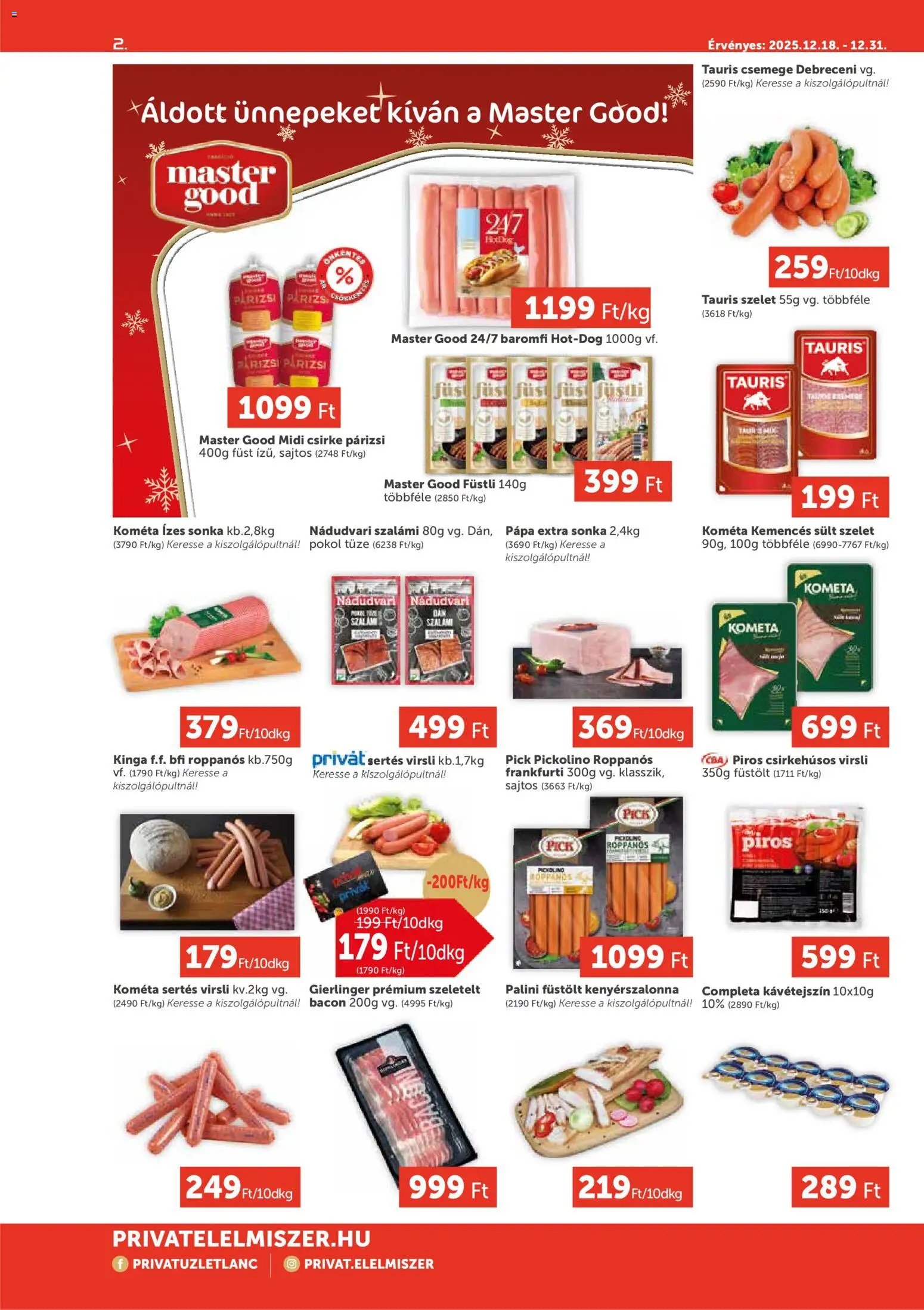 PRIVÁT újság 2025.12.18. Aktuális szórólap MAX (2025-12-18 - 2025-12-31)