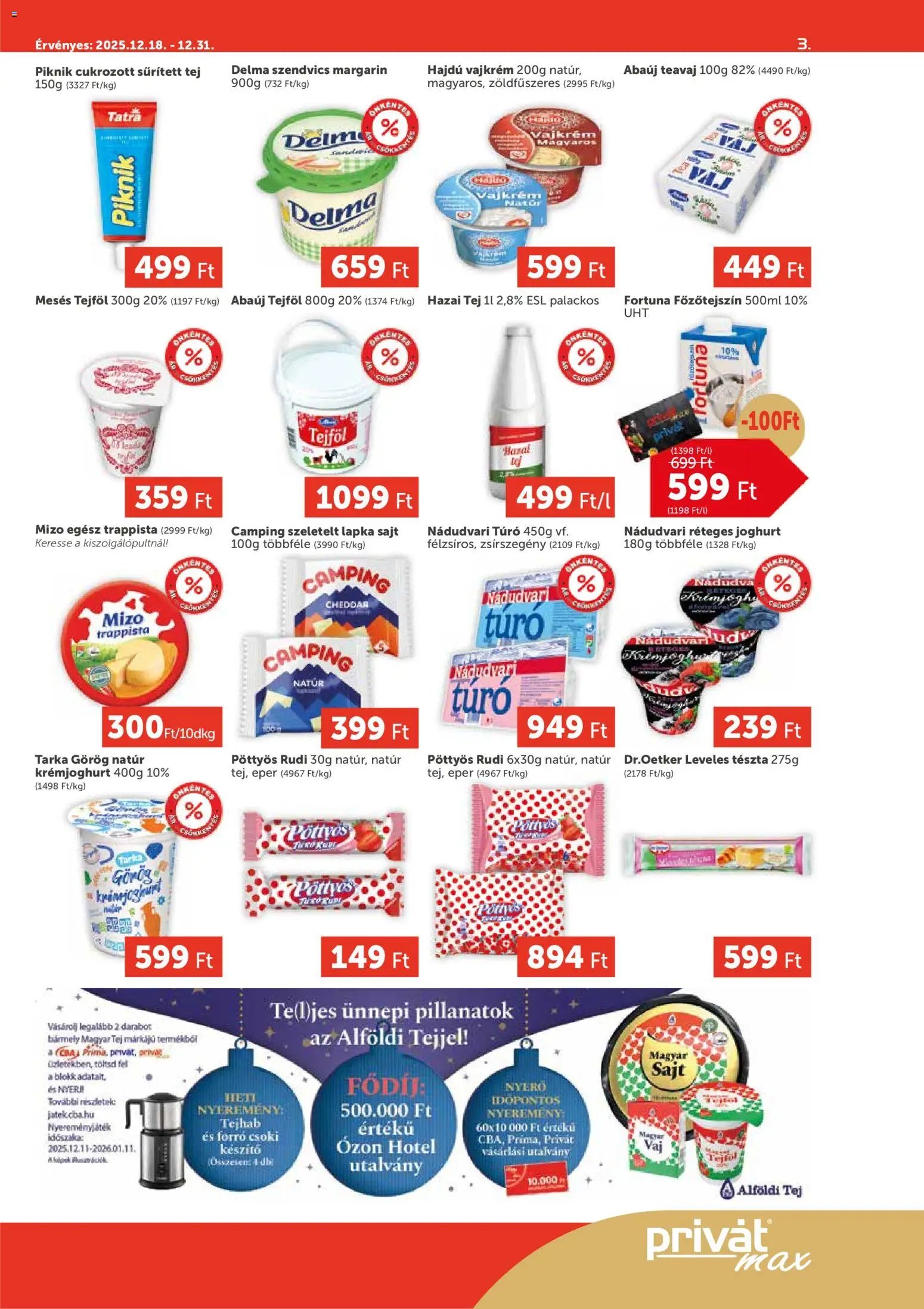 PRIVÁT újság 2025.12.18. Aktuális szórólap MAX (2025-12-18 - 2025-12-31)