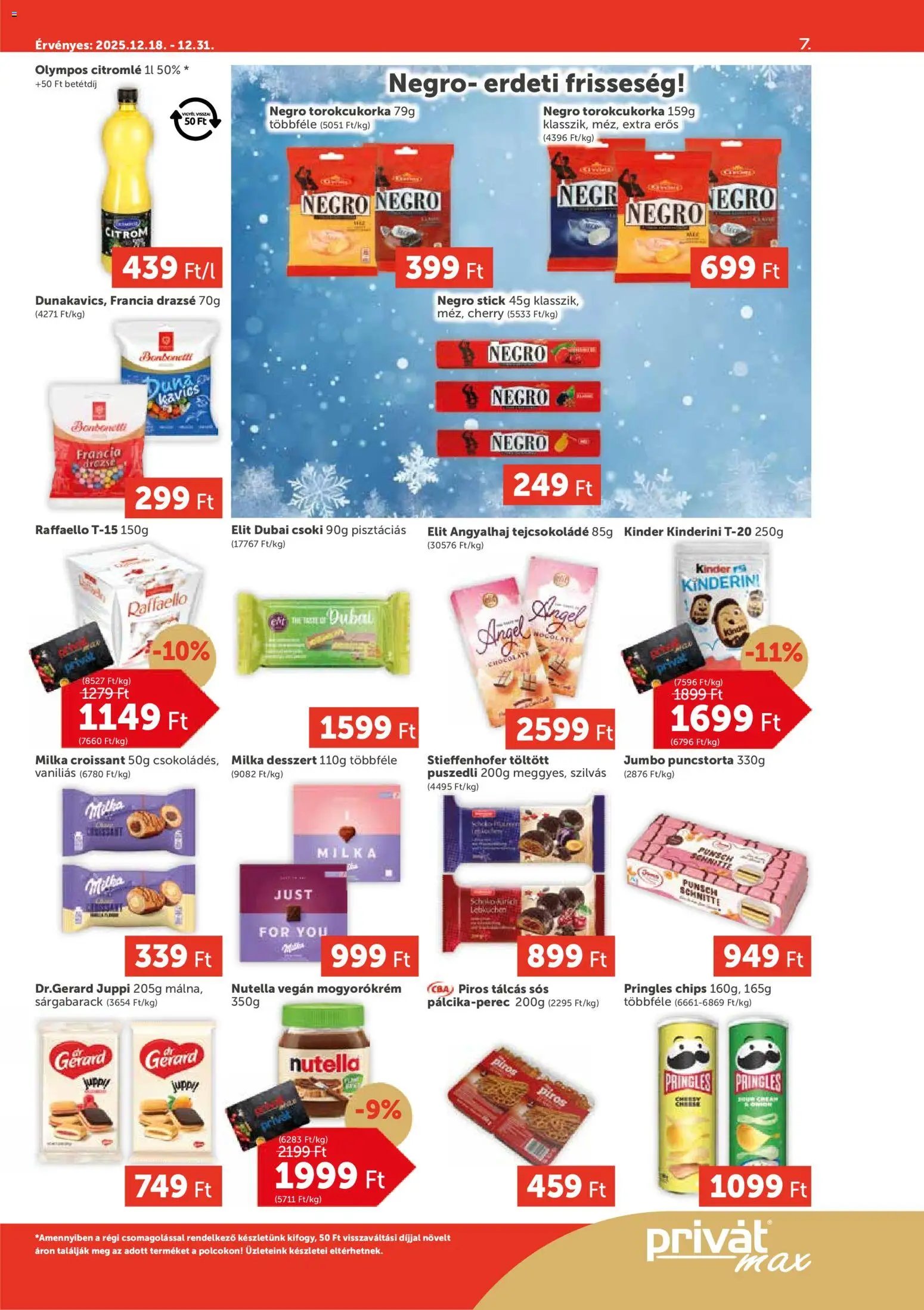 PRIVÁT újság 2025.12.18. Aktuális szórólap MAX (2025-12-18 - 2025-12-31)