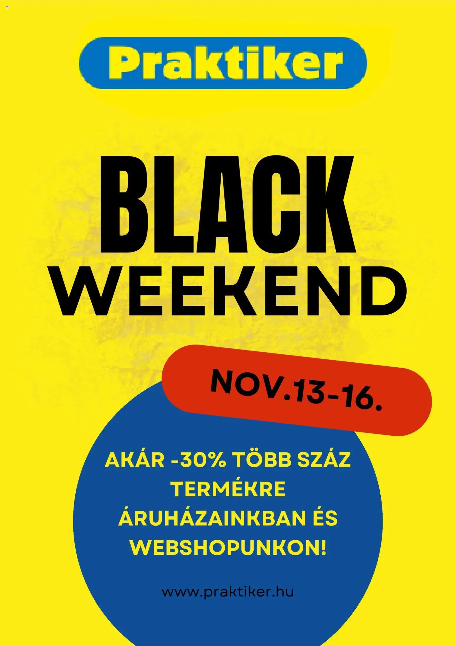 Praktiker újság 2025.11.13. Black Friday (2025-11-13 - 2025-11-16)