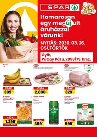 Spar újság 2026.03.26. Spar Győr üzlet megújulás (2026-03-26 - 2026-04-04)
